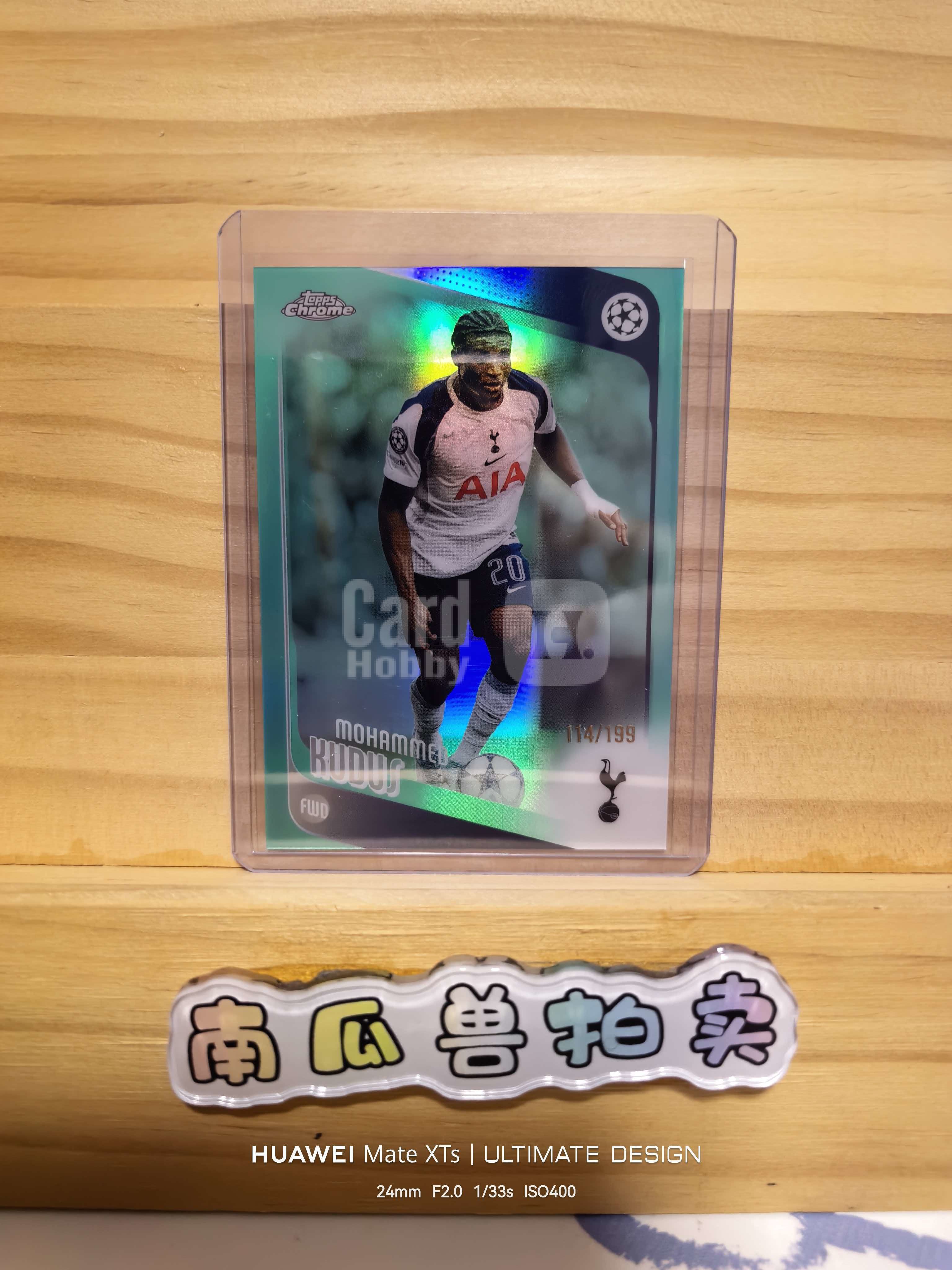 2025-26 Topps Chrome 欧冠 TC Mohammed Kudus 库杜斯 波纹折 热刺 199编 不保卡品 米代尔8.31