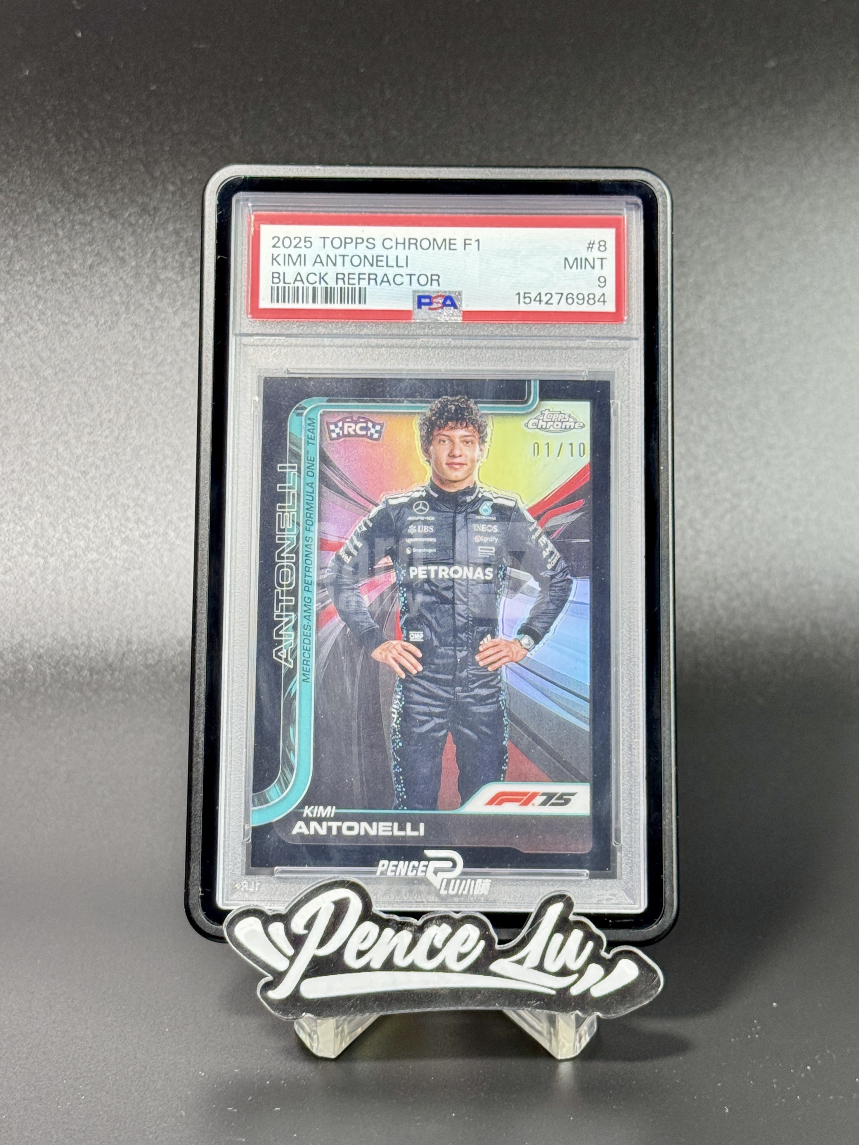 【喷子拍卖】2025 Topps Chrome F1 Kimi Antonelli 梅赛德斯奔驰 安东内利 RC 新秀 定妆照 10编 黑折 最正一版 black refractor 大hit卡 最有价一版 PSA9 最高分POP1 葵花