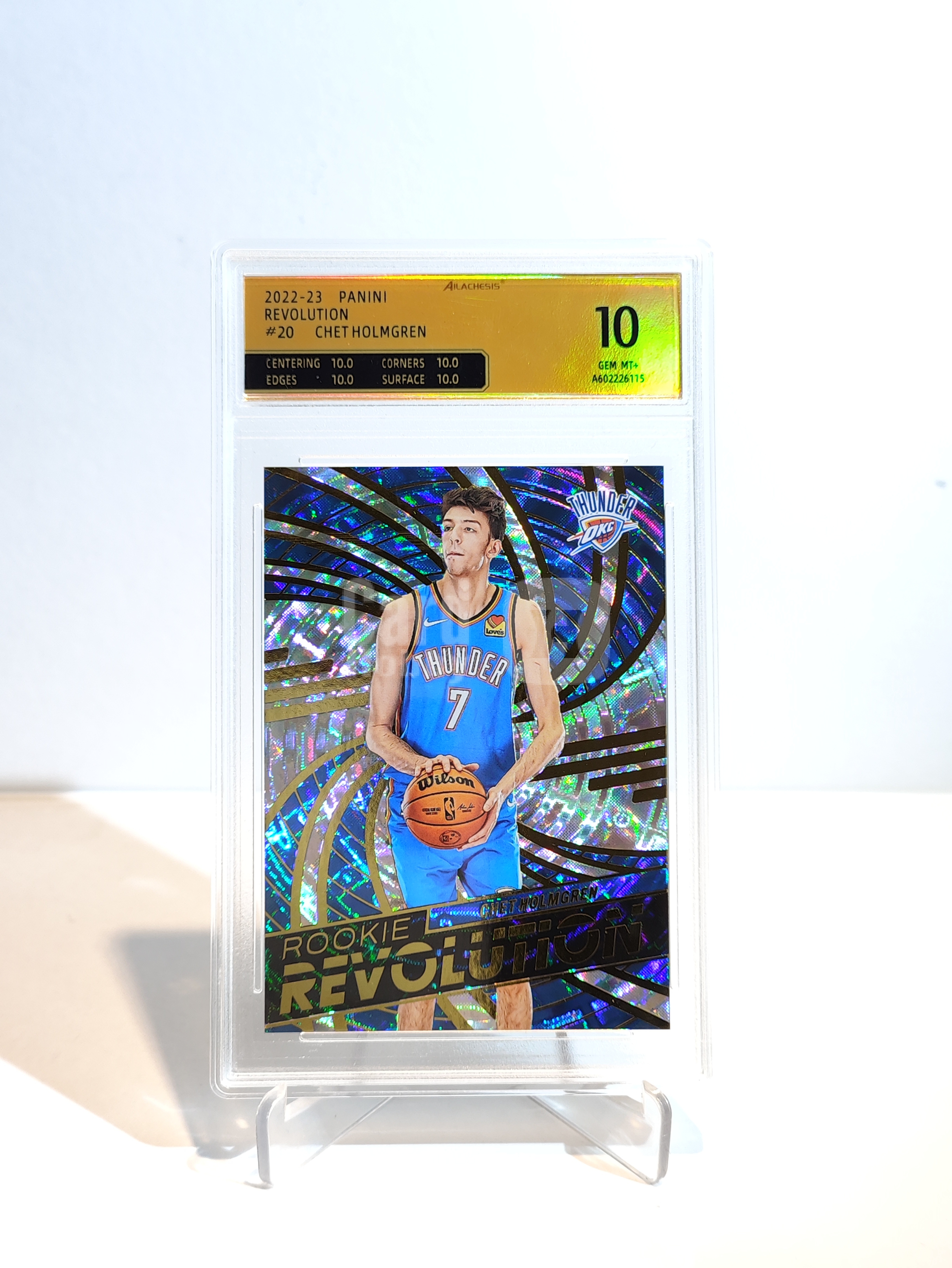 2022-23 Panini - Chet Holmgren 雷霆 切特 霍姆格伦 评级卡 实卡精美 经典选图 投资收藏严评精选 扫码查询 多张算一个运费可累计