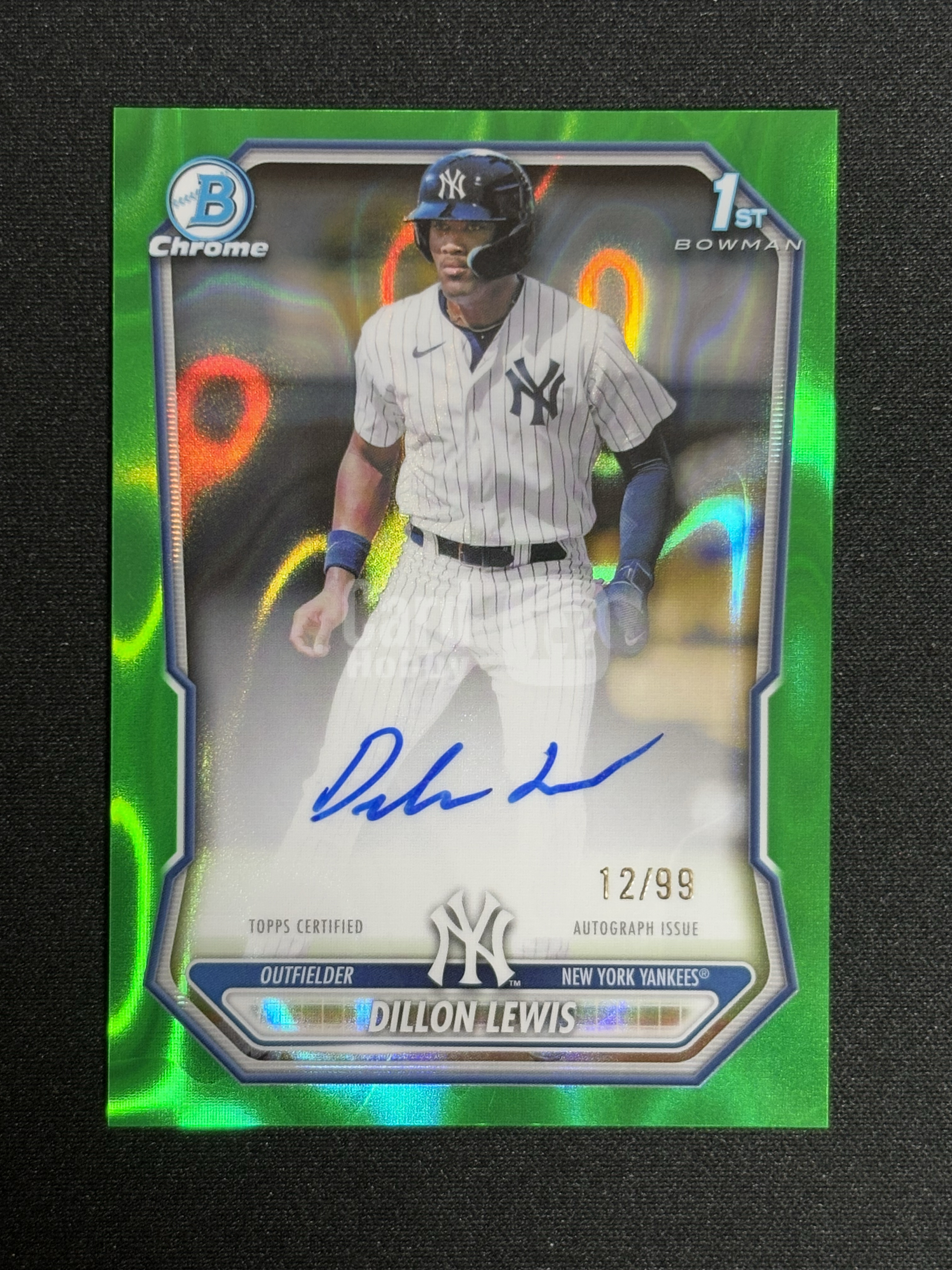 2026 Topps Bowman Dillon Lewis 棒球 MLB 纽约洋基 狄龙 刘易斯 卡签字 绿熔岩折 12/99编 卡品如图 - coke