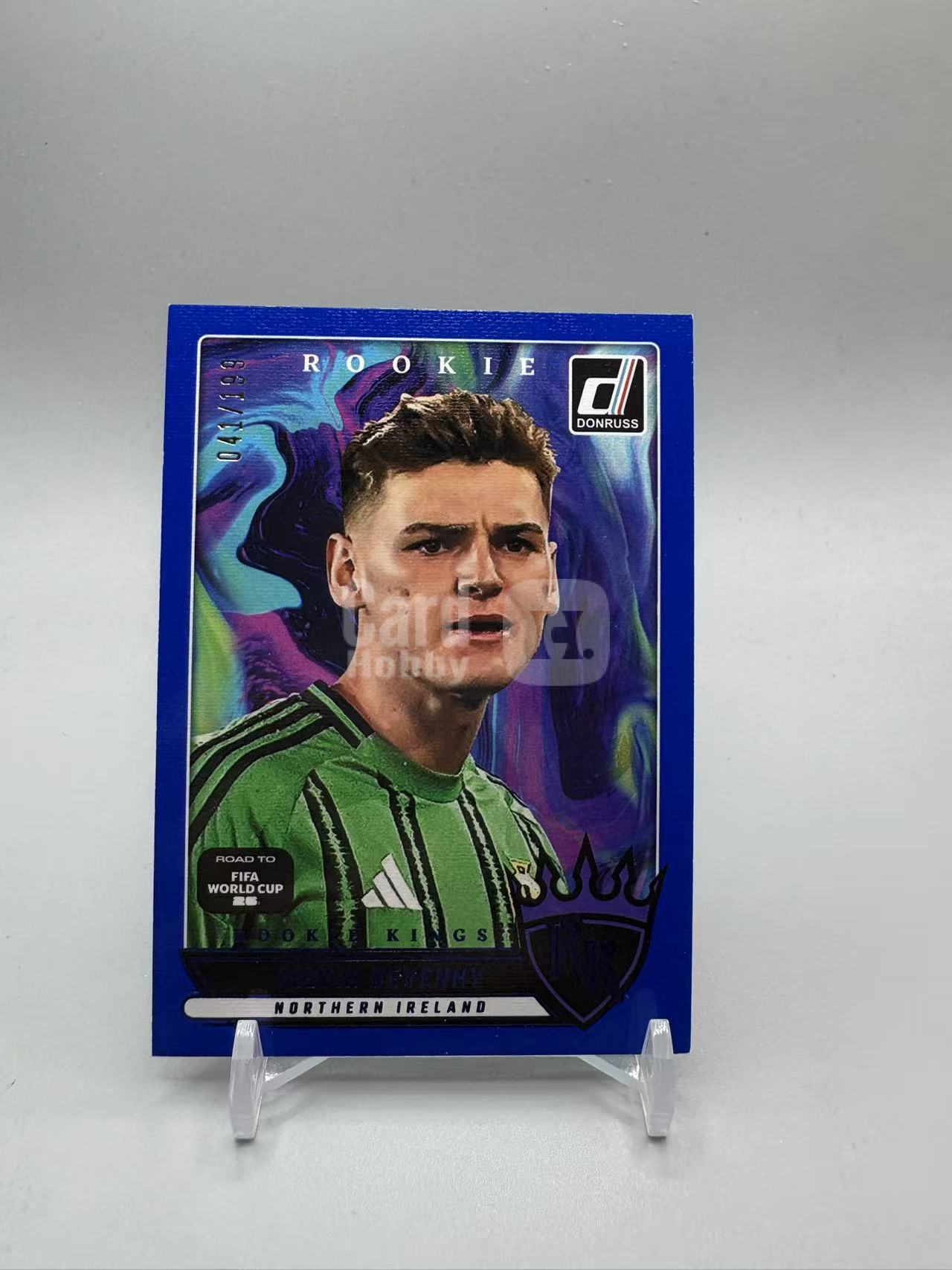 2025-26 Panini Donruss JUSTIN DEVENNY RC 【灰灰代拍】世界杯 杜蕾斯 贾斯汀 德文尼 /199编 蓝折 北爱尔兰 K
