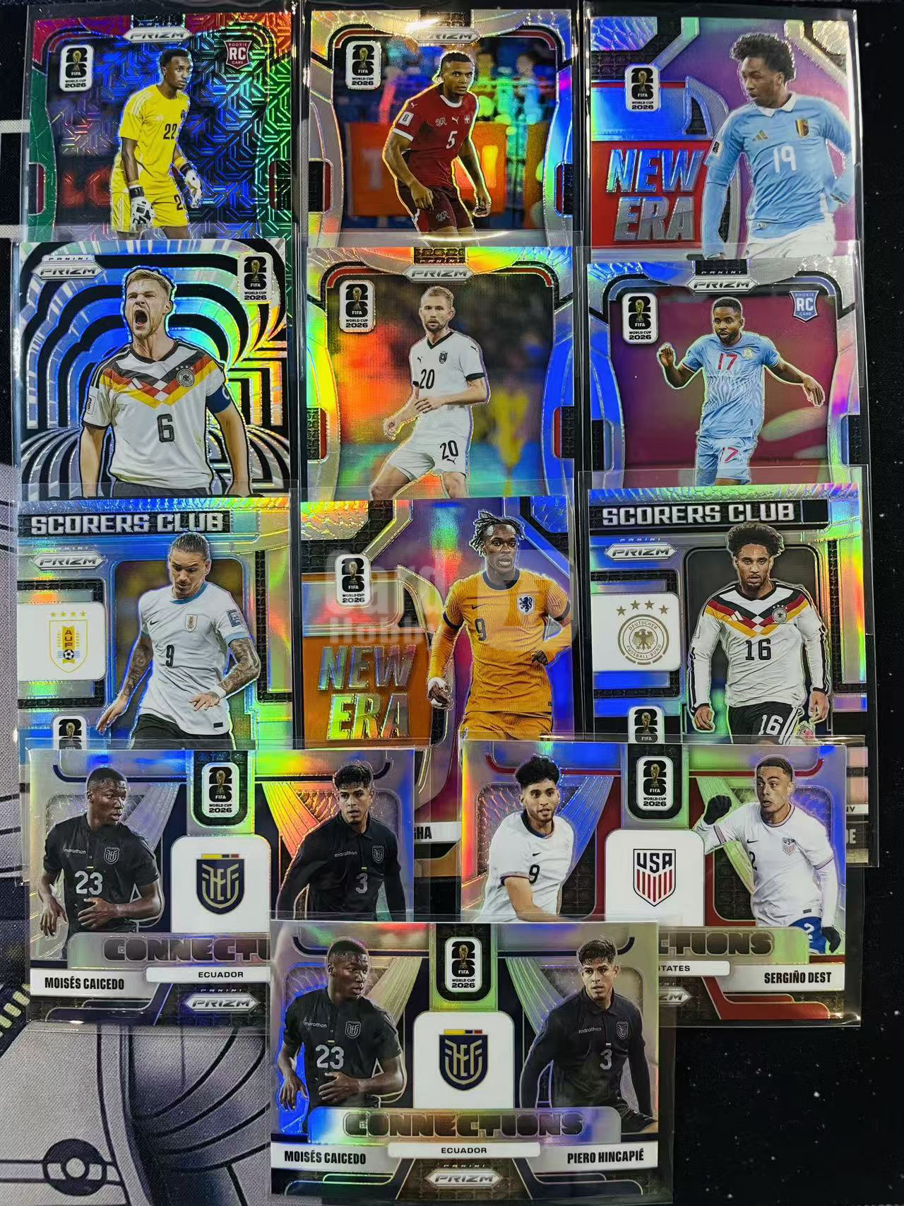 2026 Panini World Cup Prizm 世界杯PZ 德国乌拉圭英格兰厄瓜多尔 努涅斯基米希佩皮德斯特凯塞多因卡皮耶 特卡 银折 折射不保卡品 洛北拍卖 HYyang5257地
