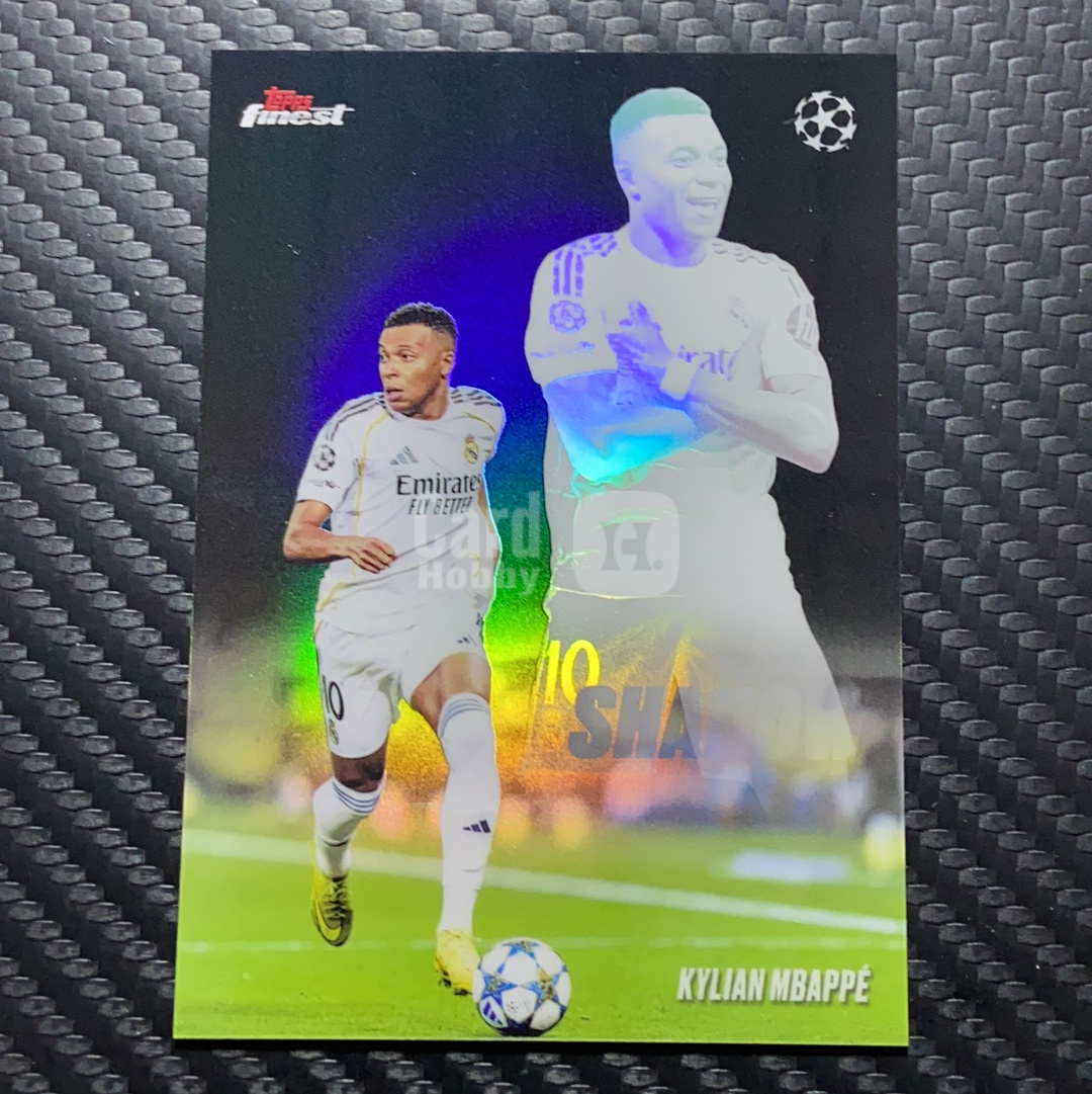 2026 Topps Finest 卡品如图(一哥) Kylian Mbappe 欧冠 基利安 姆巴佩 法国 皇马 巴黎 大比例 折射 光影 Finest Shadow Play