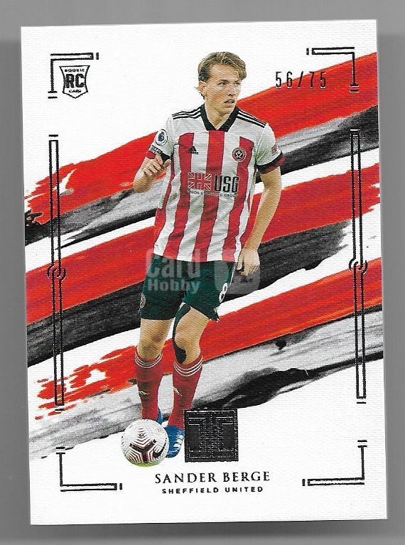 2020-21 Panini Impeccable Sander Berge (鸿英收藏社)2020-21 Panini 英超 小真金 谢菲联 贝格 75编 球星卡 56/75