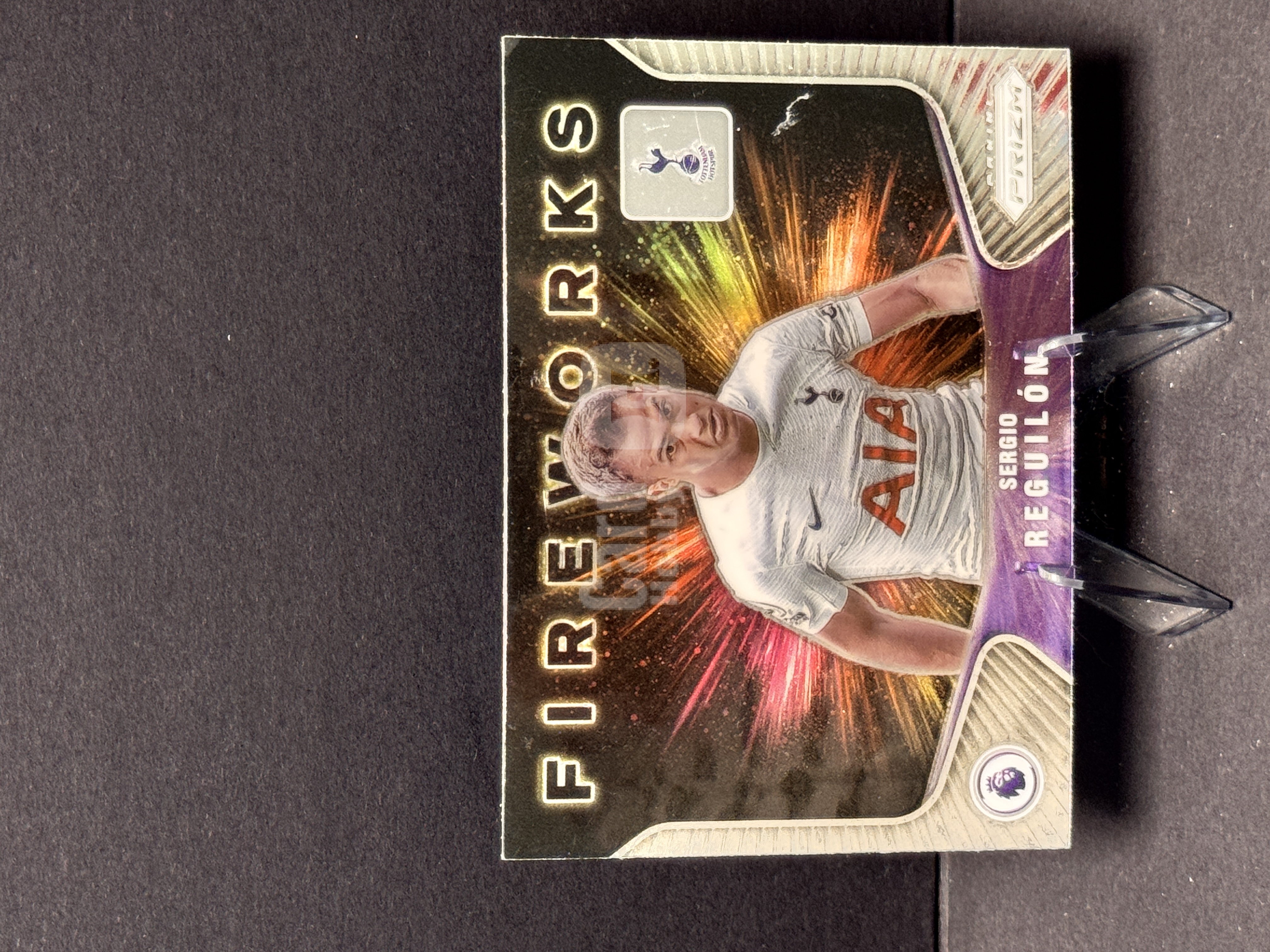 2021-22 Panini Prizm Sergio Reguilon 英超 PZ 热刺 雷吉隆 Fireworks 烟花特卡 实卡精美 卡面边角划痕瑕疵 卡品如图【代卖】AG1-4