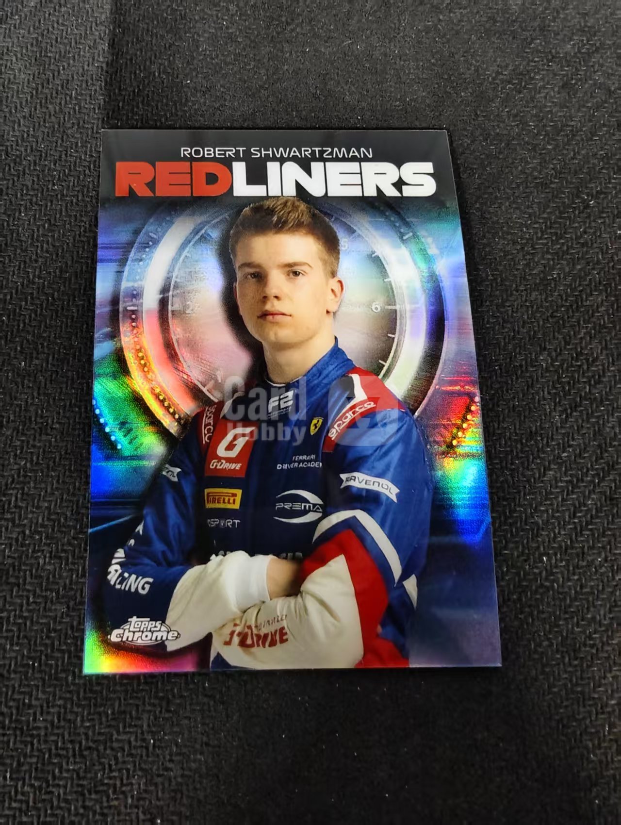 2021 Topps Chrome F1 Robert Shwartzman 罗伯特 施瓦茨曼 Red Liners 折射 银折 划痕 边角瑕疵 #15