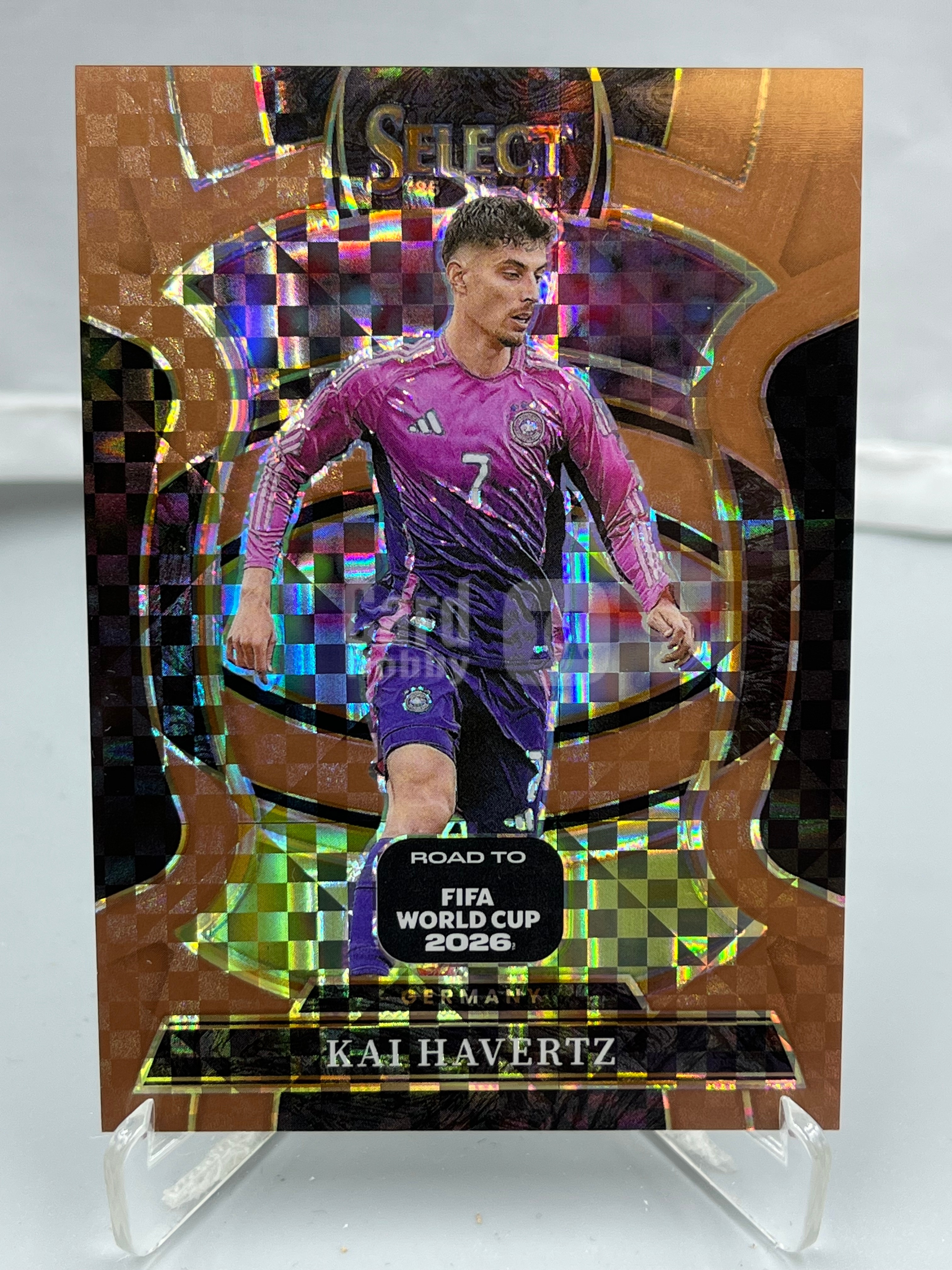 2025-26 Panini Select Kai Havertz 世界杯之路 SE 哈弗茨 078/130编 德国 铜棋盘折 铜格子折 铜折 一级 瑕疵如图【暴富 LK张】ya762