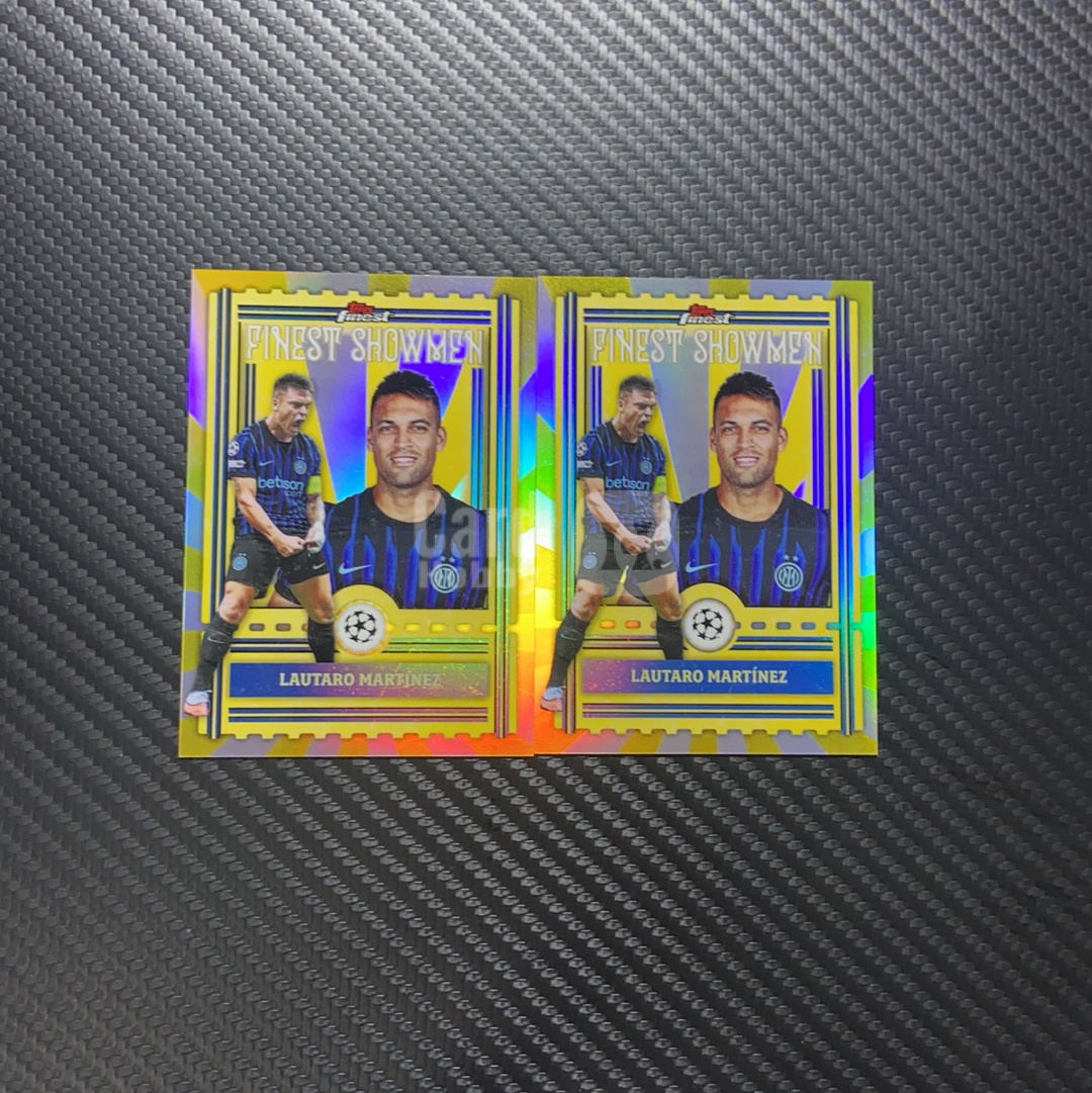 2025-26 Topps Finest 卡品如图(一哥) 欧冠 Lautaro Martinez 劳塔罗 阿根廷 国际米兰 finest showmen 特卡 2张打包