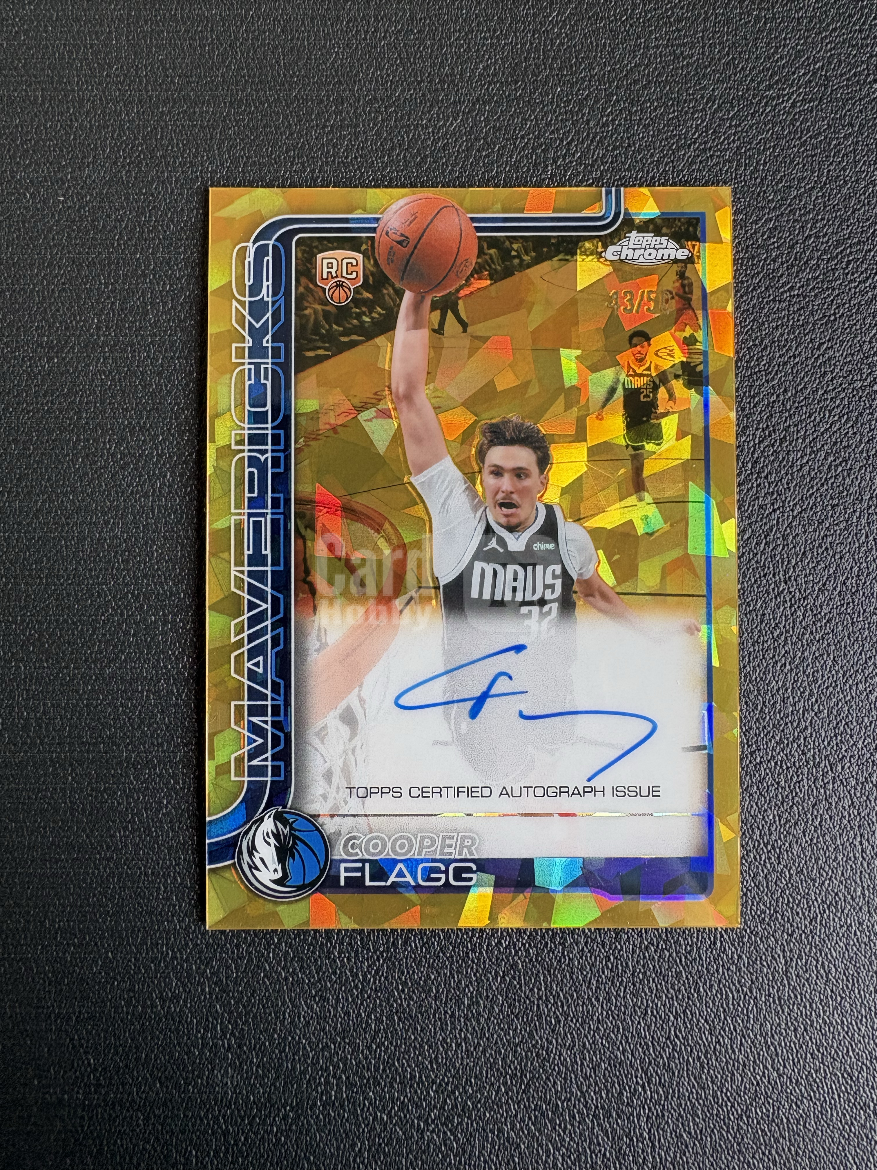 2026 Topps Chrome Update Cooper Flagg RC 【拉姆代卖】TCU 蓝宝石 独行侠 库珀 弗拉格 新秀 状元 金折 金碎冰折 签字 卡签 /50编 全网第一张【bo】