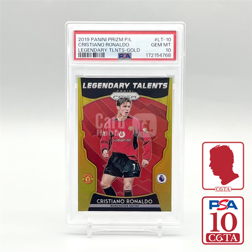 【CGTA P10】2019-20 Panini 英超Prizm 元年 曼联 C罗 09/10编 金折 Legendary 传奇特卡 PSA评级10分 葡萄牙 皇马 尤文 Cristiano Ronaldo 越秀山2660004 #Chh#