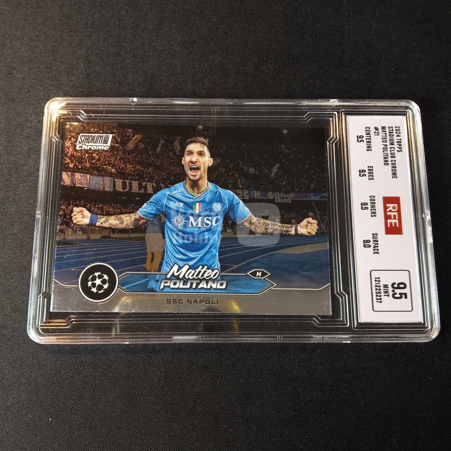 2024 Topps Stadium Club Chrome 波利塔诺 评级卡 那不勒斯 实卡精美稀有 品质保障 投资收藏必备 保值回购 详情见说明 【蓝色星球】