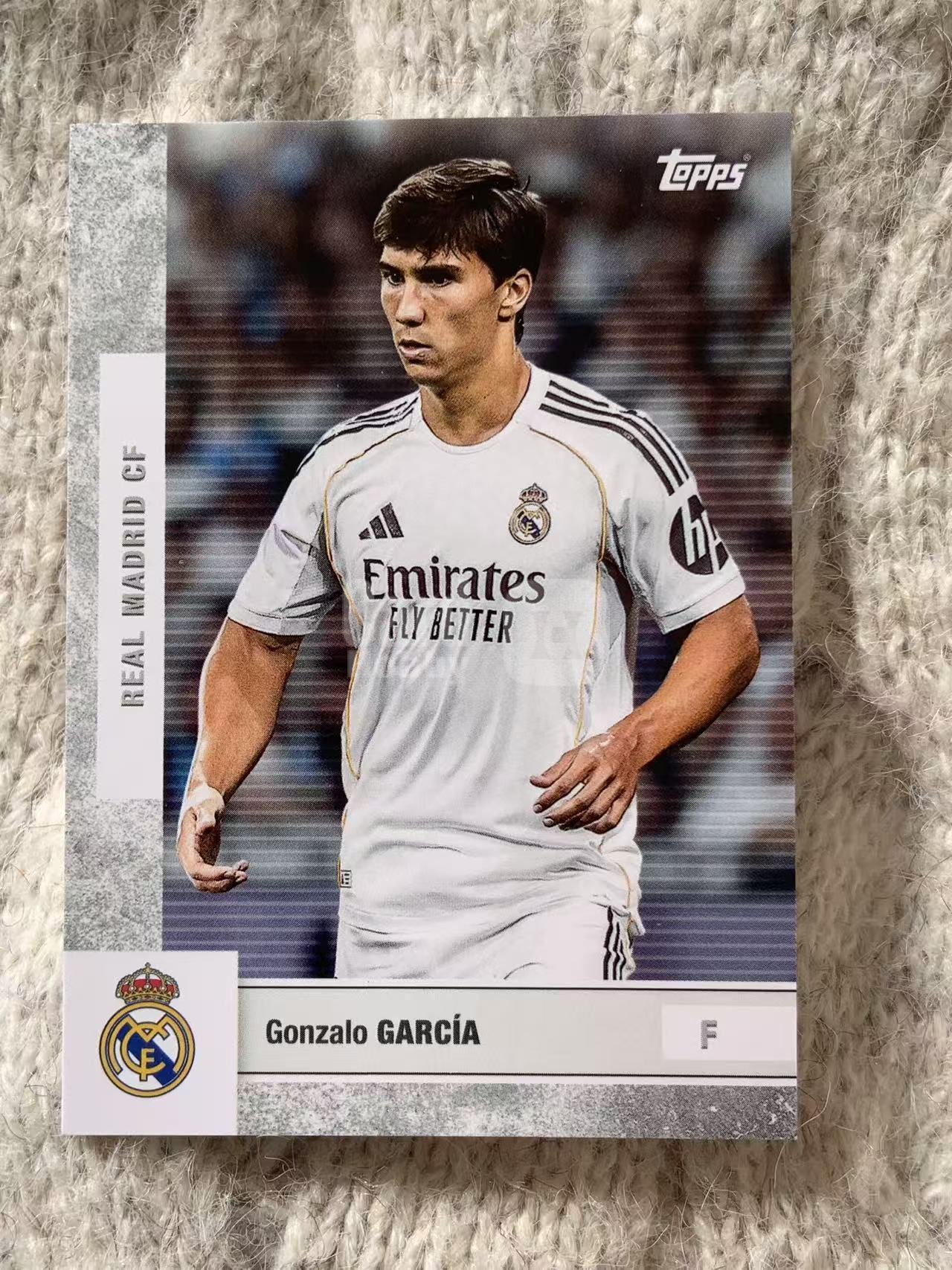 2024 Topps UEFA Champions League Gonzalo García 欧冠 - 贡萨洛・加西亚 - 皇马年轻前锋,身体素质出色,门前嗅觉优秀,潜力新星,凑套必备