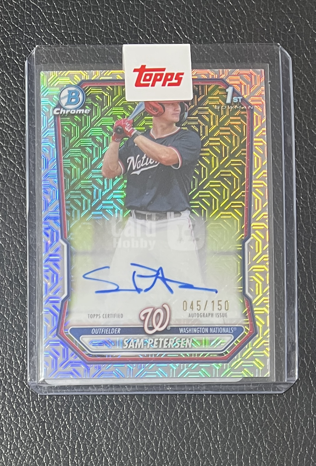 2026 Topps Bowman Sam Petersen 棒球 山姆 皮特森 国民队 1st首秀 新秀 签字 045/150编 卡签 Mojo折 交换板兑换回来 收藏必备 卡品如图