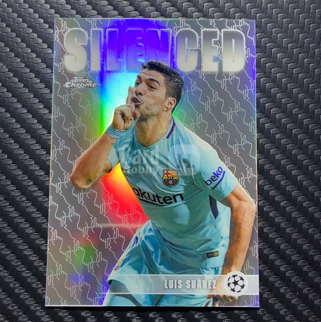 2026 Panini Chrome 卡品如图(一哥) Luis Suárez 欧战 UCC 欧冠 巴塞罗那 巴萨 苏亚雷斯 银折静音特卡 Silenced 大比例