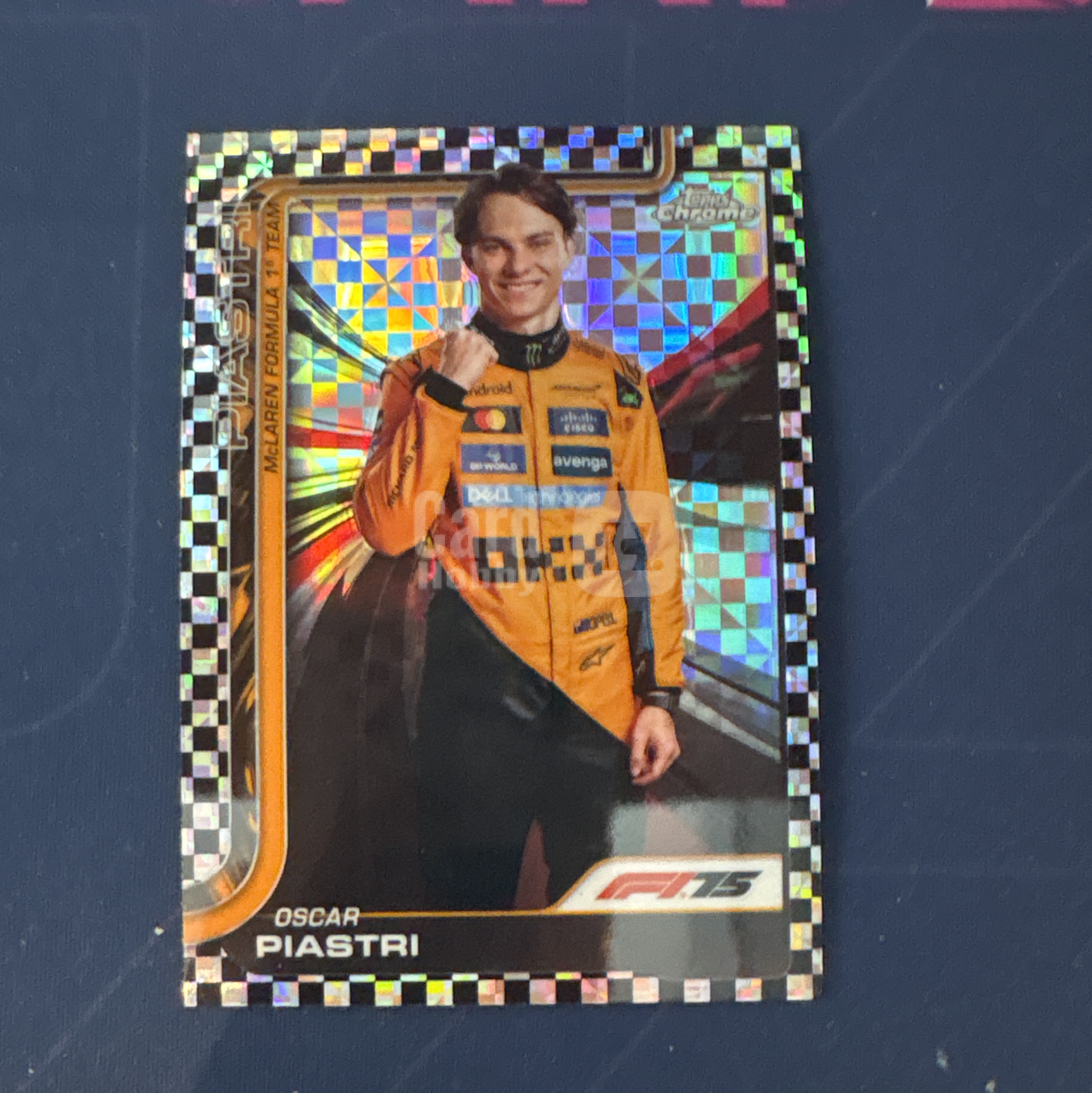2025 Topps Chrome Oscar Piastri 【爆爆代卖】F1 75周年 奥斯卡 皮亚斯特里 黑白方格旗折 棋盘折 格子折 迈凯伦 车队 正定妆照 专收必备 卡品如图 #冷哥