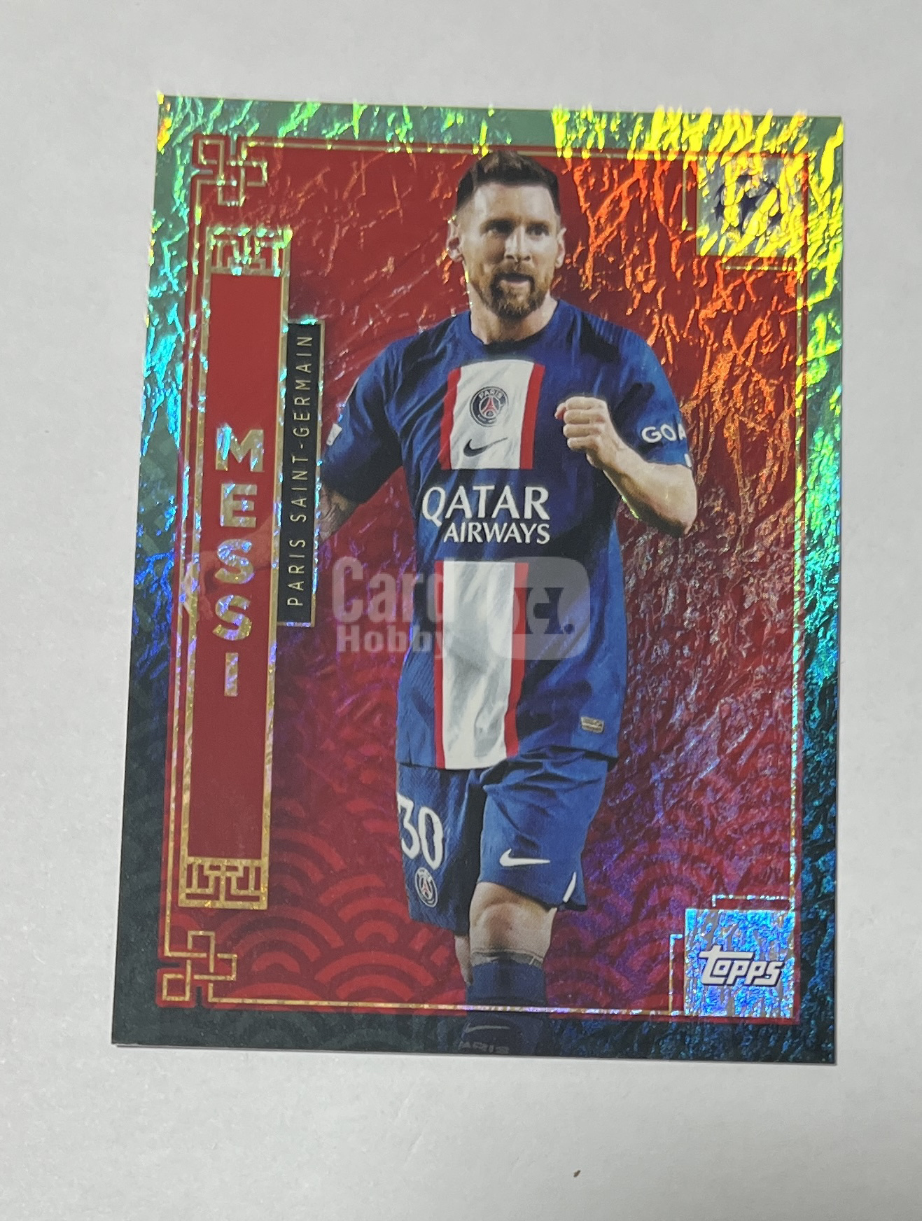 2023 Topps Topps Lionel Messi 利昂内尔 梅西 巴萨 阿根廷 迈阿密国际 大巴黎 巴塞罗那 碧玉折 卡品如图
