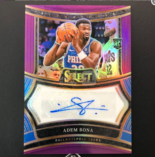 2024-25 Panini Select Adem Bona RC 阿德姆博纳 新秀年rookie 76人 签字 紫折 升值凑套 卡品如图 免费代拍ZF