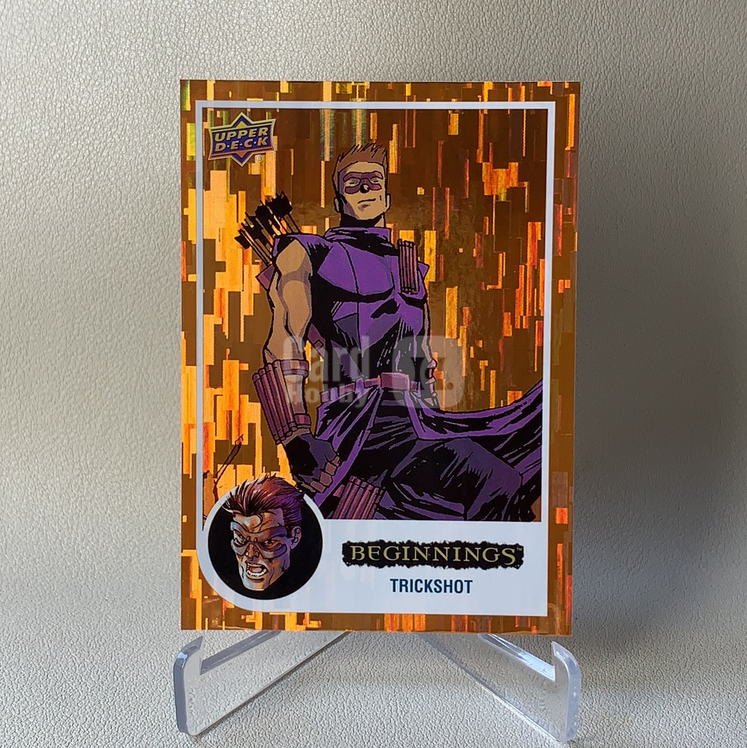 【弈卡代拍】2023 Marvel Upper Deck 漫威 Beginnings 开端2 176/199编 Trickshot 巧射 巴尼·巴顿 橙折 折射 品相如图 凑套必备 赵总