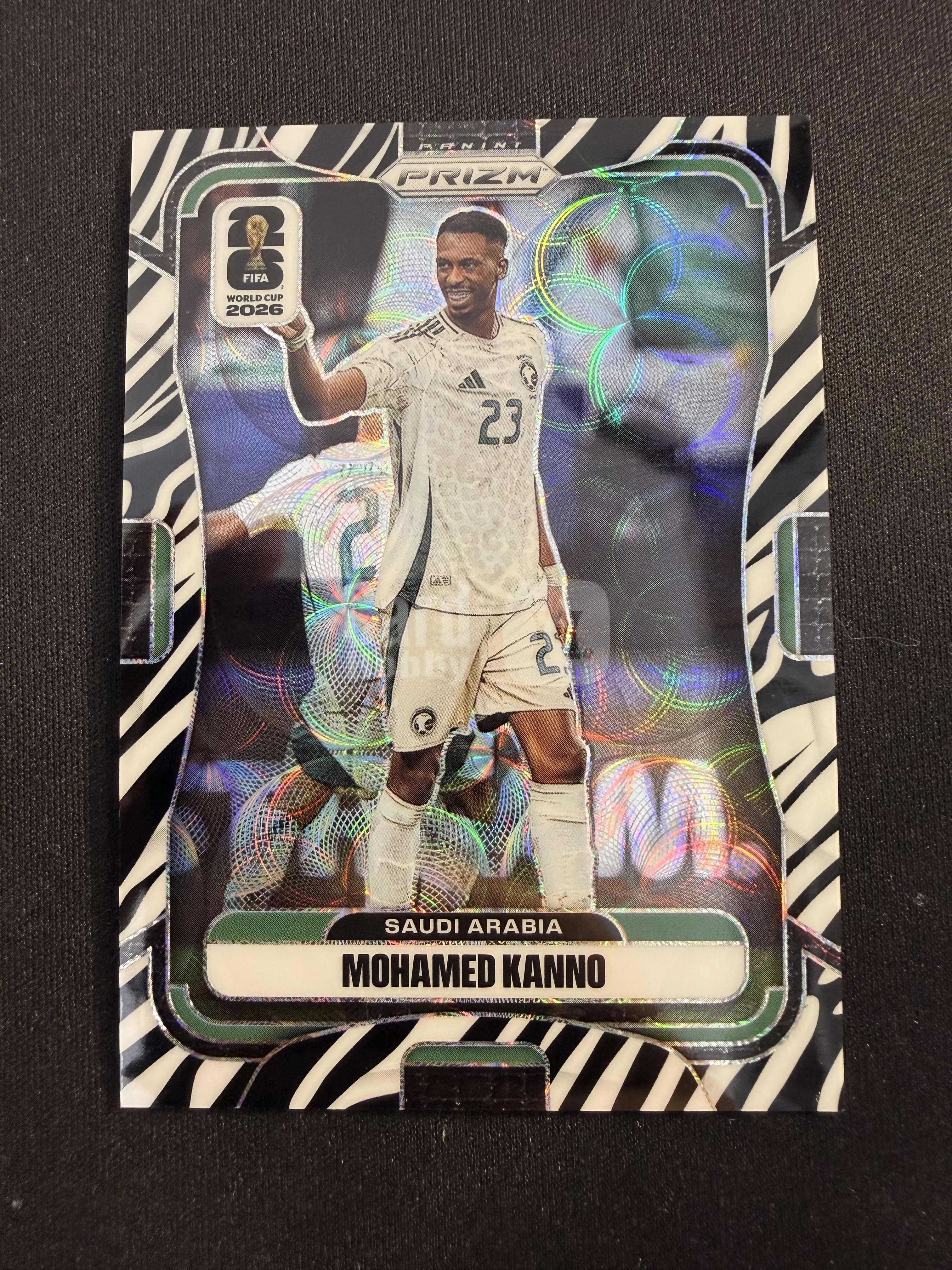 2026 Panini Prizm World Cup Mohamed Kanno FIFA 世界杯 沙特 穆罕默德 卡诺 斑马圈圈折 Choice独占 大比例 - HC#2-1