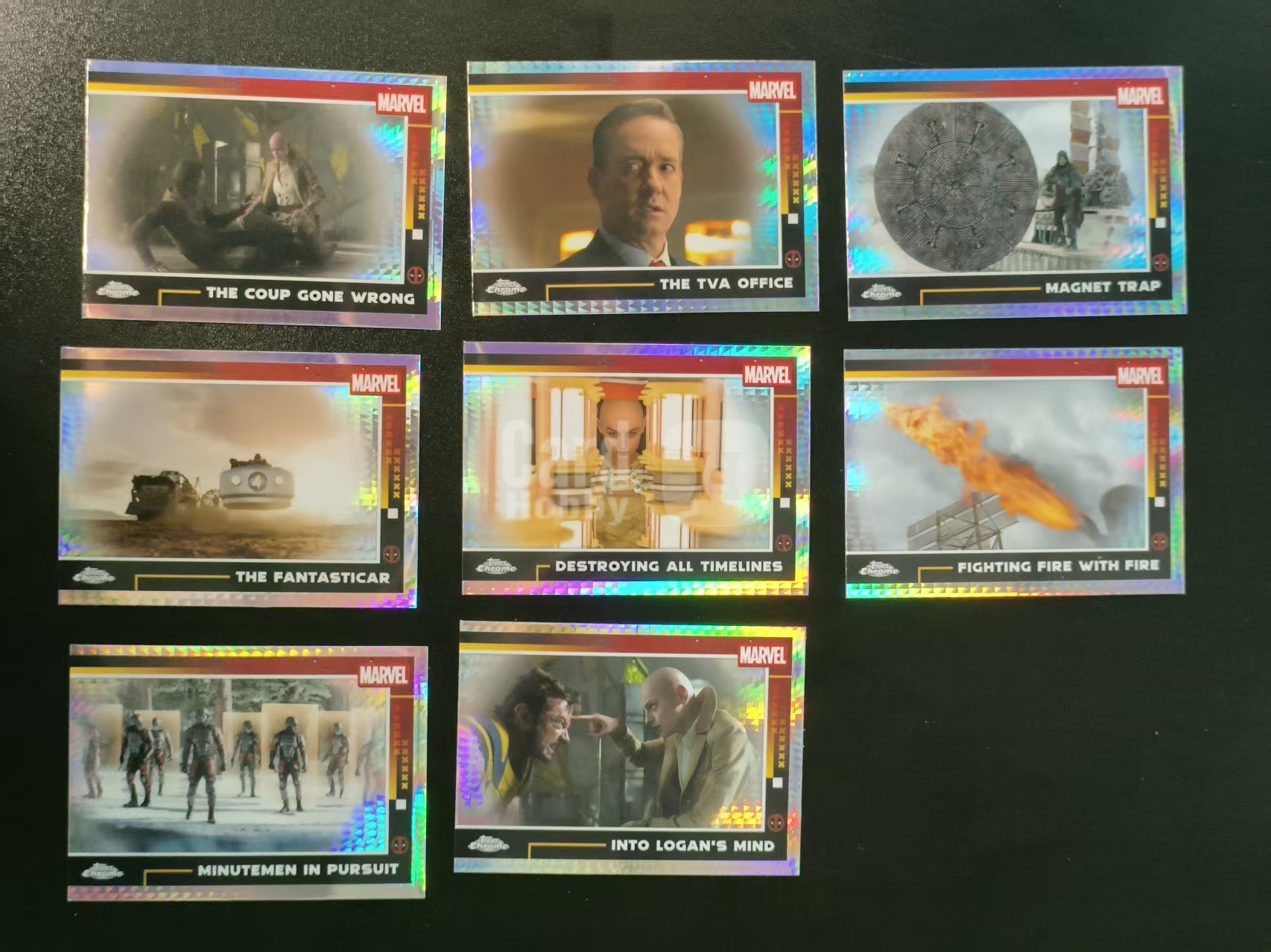2025 Topps Chrome Marvel Deadpool 漫威 死侍与金刚狼银折 TVA 时间卫士 Prism 棱镜折射 影视场景特卡 8张打包出 卡品如图 拍前看描述 只合并当天 不累计