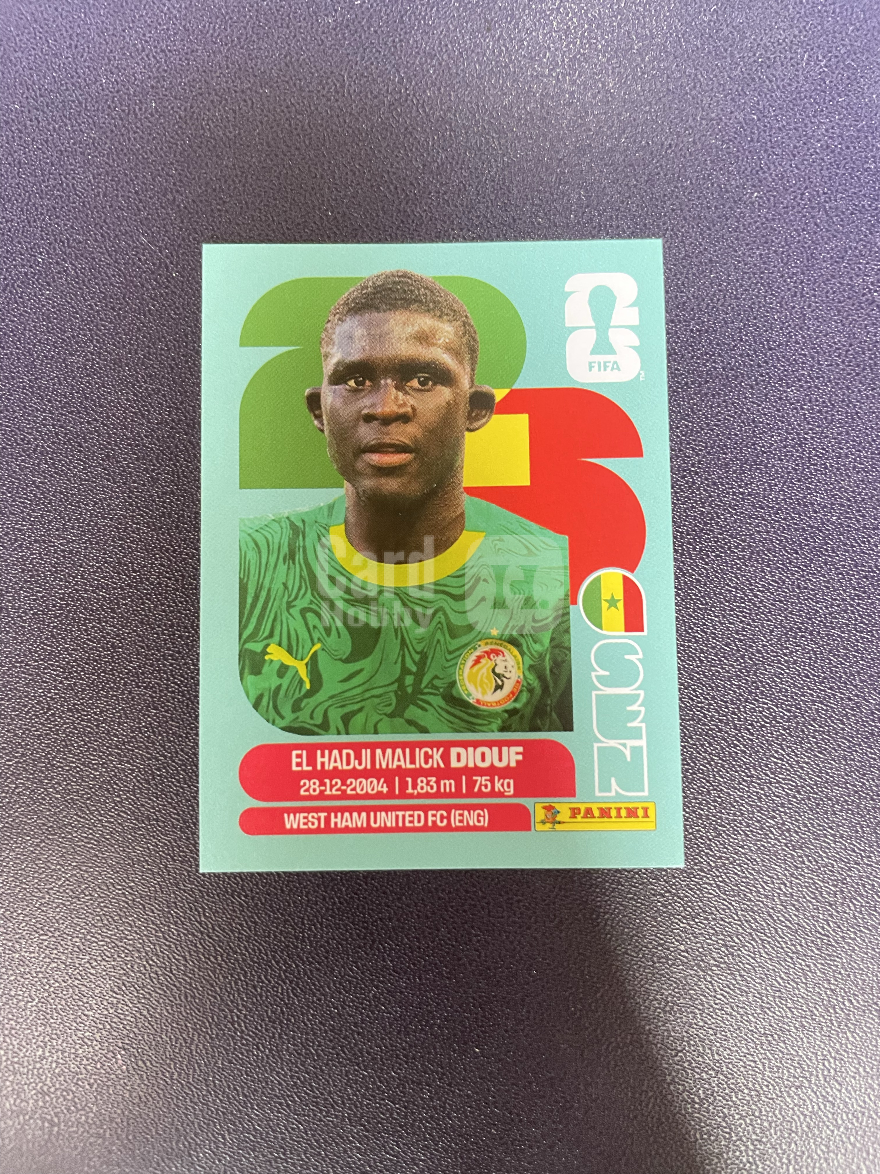 2026 Panini 世界杯 EL HADJIMALICK DIOUF 塞内加尔 凑套编号SEN7 世界杯 贴纸 世界杯贴纸 卡品不保仅合并当天 大博