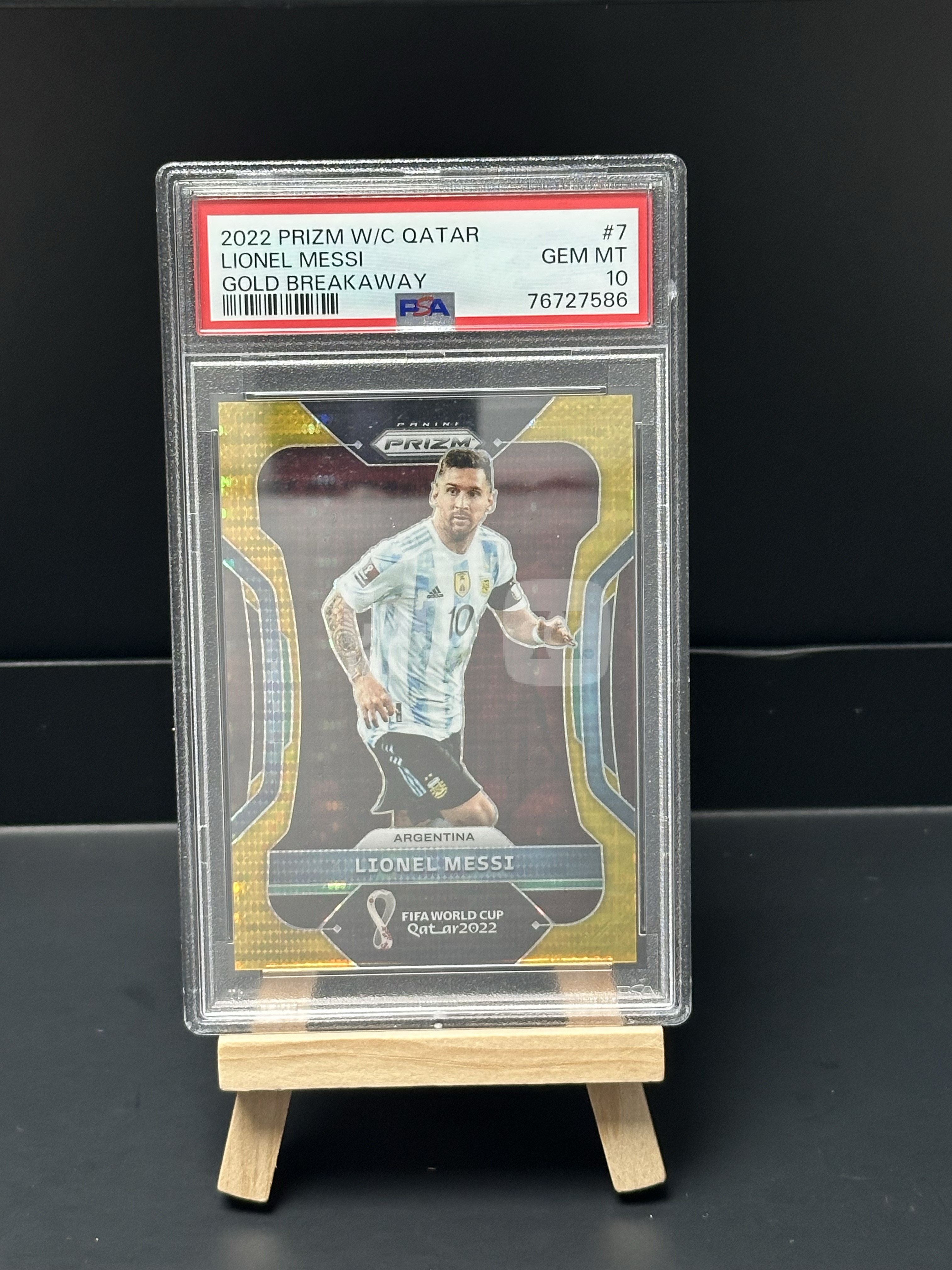 2021-22 Panini World Cup Prizm Lionel Messi 世界杯PZ 里奥梅西 06/10编 金脉冲 PSA10卡塔尔世界杯阿根廷冠军年 巴塞罗那 巴萨 goat梅球王