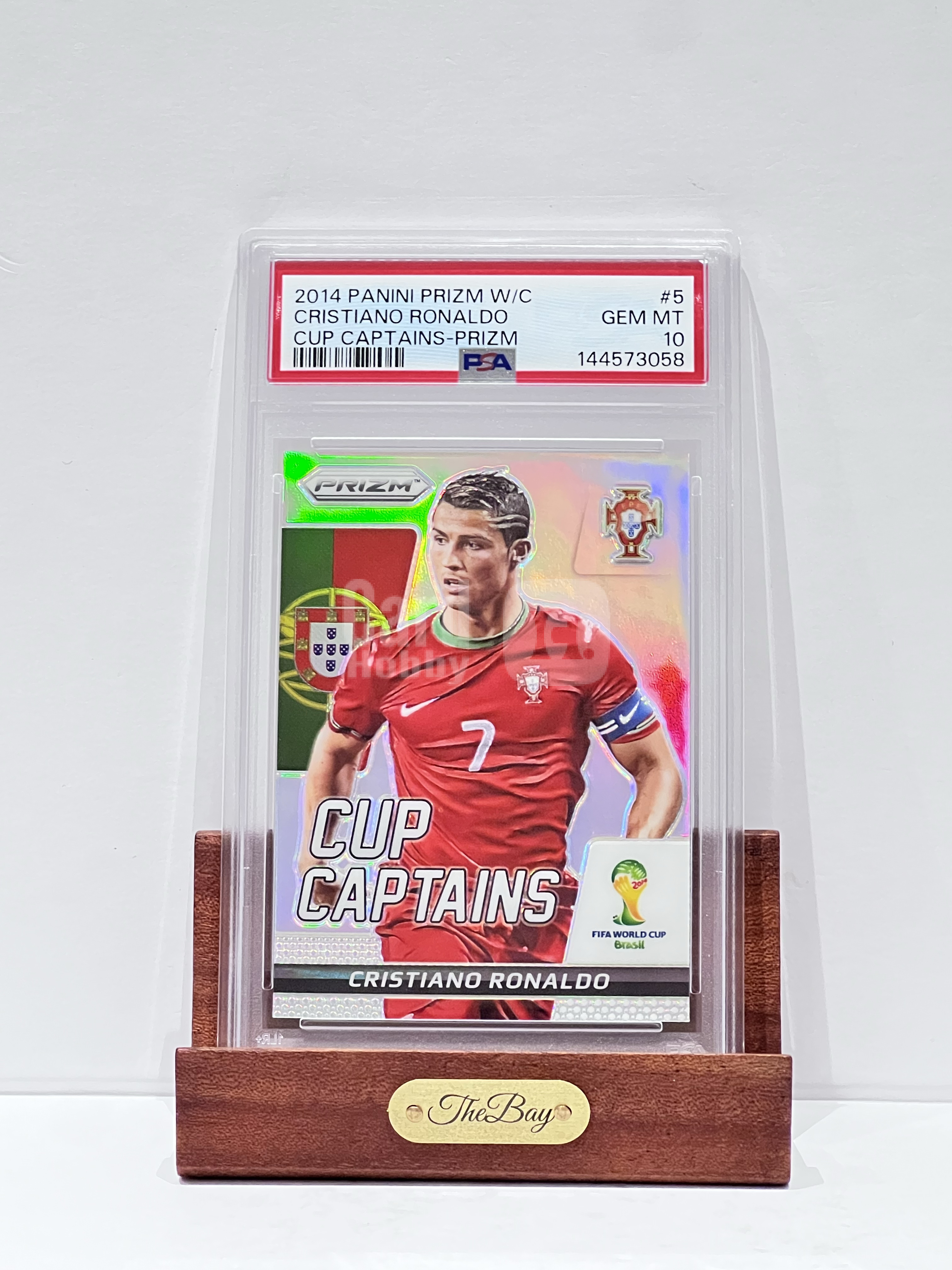 2014 Panini World Cup Prizm Cristiano Ronaldo【湾区拍档代卖】元年 世界杯 PZ C罗 克里斯蒂亚诺 罗纳尔多 银折 Captains 队长特卡 葡萄牙 皇马 曼联 PSA10分 满分 HRd
