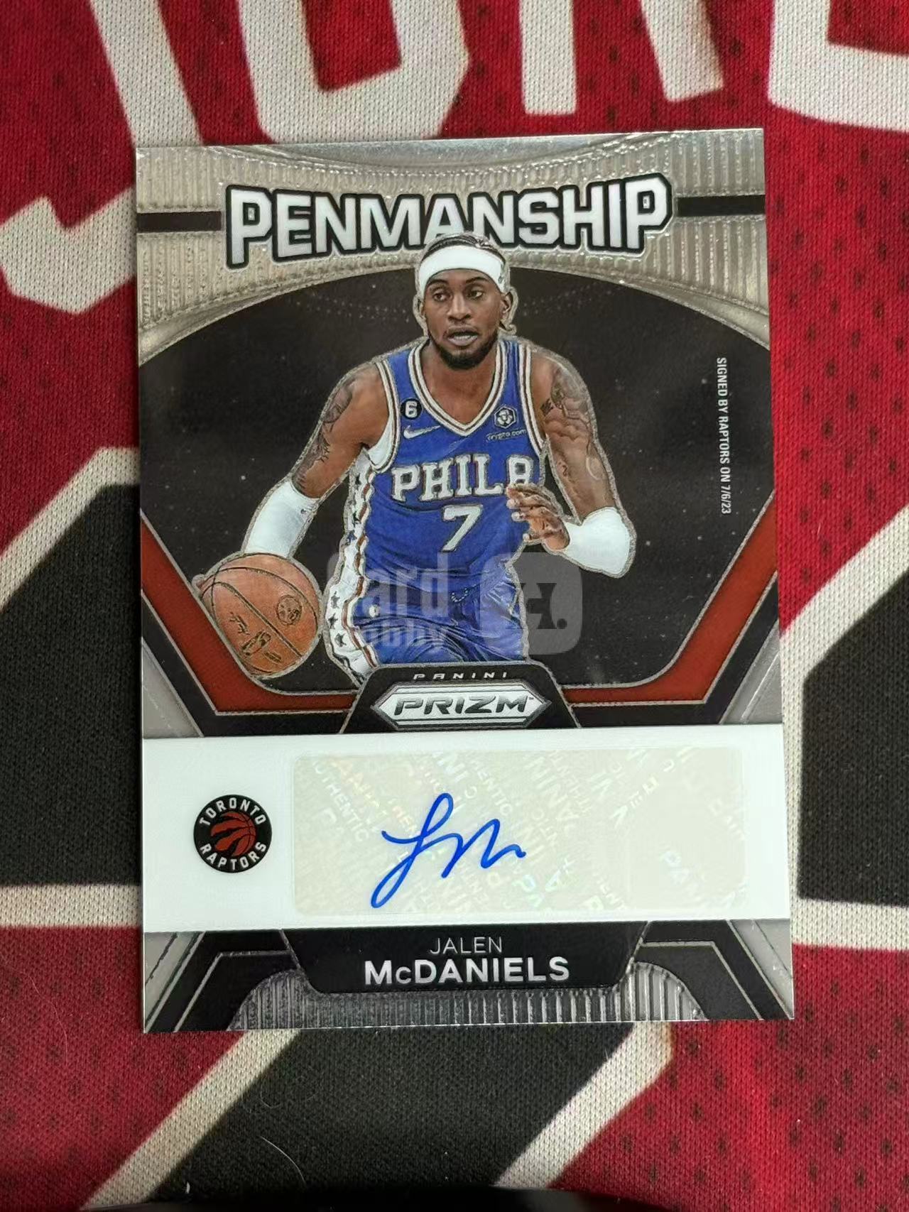 2023-24 PANINI PRIZM PZ系列 Jalen McDaniels 76人 杰伦麦克丹尼尔斯 签字卡 书法签 专收凑套必备【烂臭嘴拍卖】