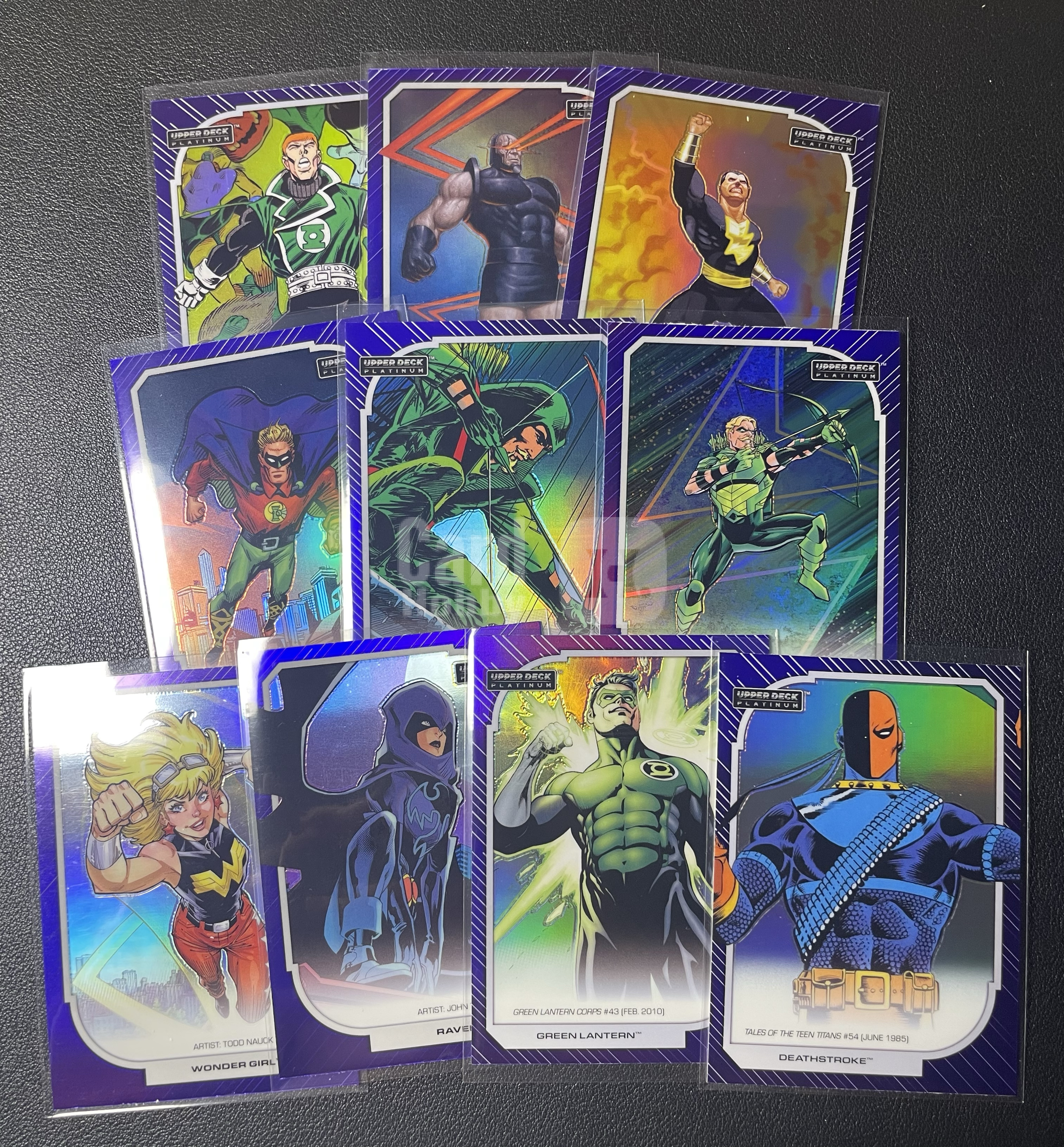 2026 Upper Deck DC Universe DC宇宙Platinum铂金 绿箭侠 渡鸦 丧钟 神奇少女等 base紫折射10张不重复 2026 UD DC漫画宇宙 Platinum白金元年