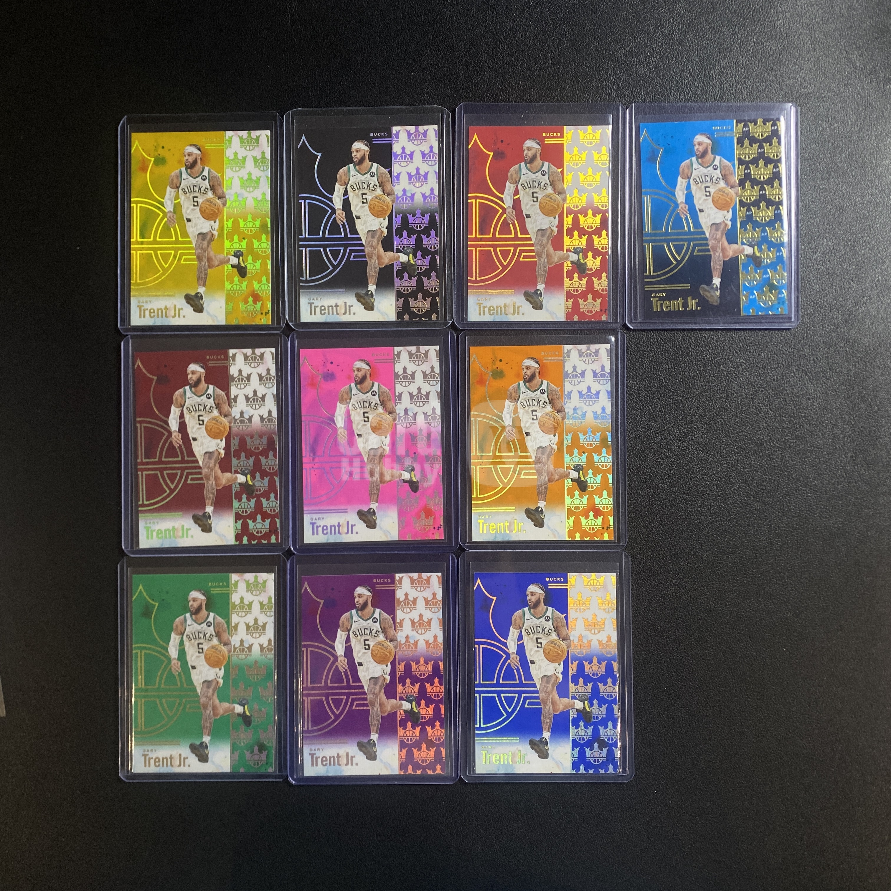 【伦子】2024 帕尼尼 油画 COURT KINGS 雄鹿 GARY TRENT JR. 小加里 特伦特 彩虹套 8编 10编 25编等 共10张 打包一步到位 SAMM-41