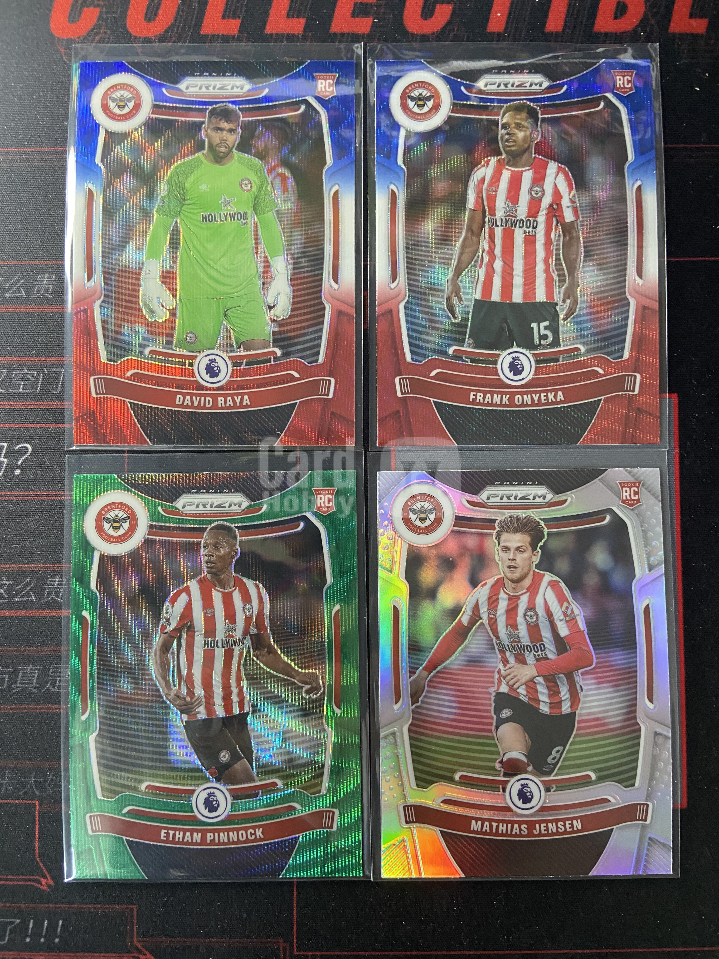 2021-22 Panini Prizm David Raya RC 英超 新秀 大卫拉亚 奥涅卡 皮诺克 延森 三色波纹 绿波纹 银折 折射 lot 打包 实卡精美 收藏必备 万卡-LRJ
