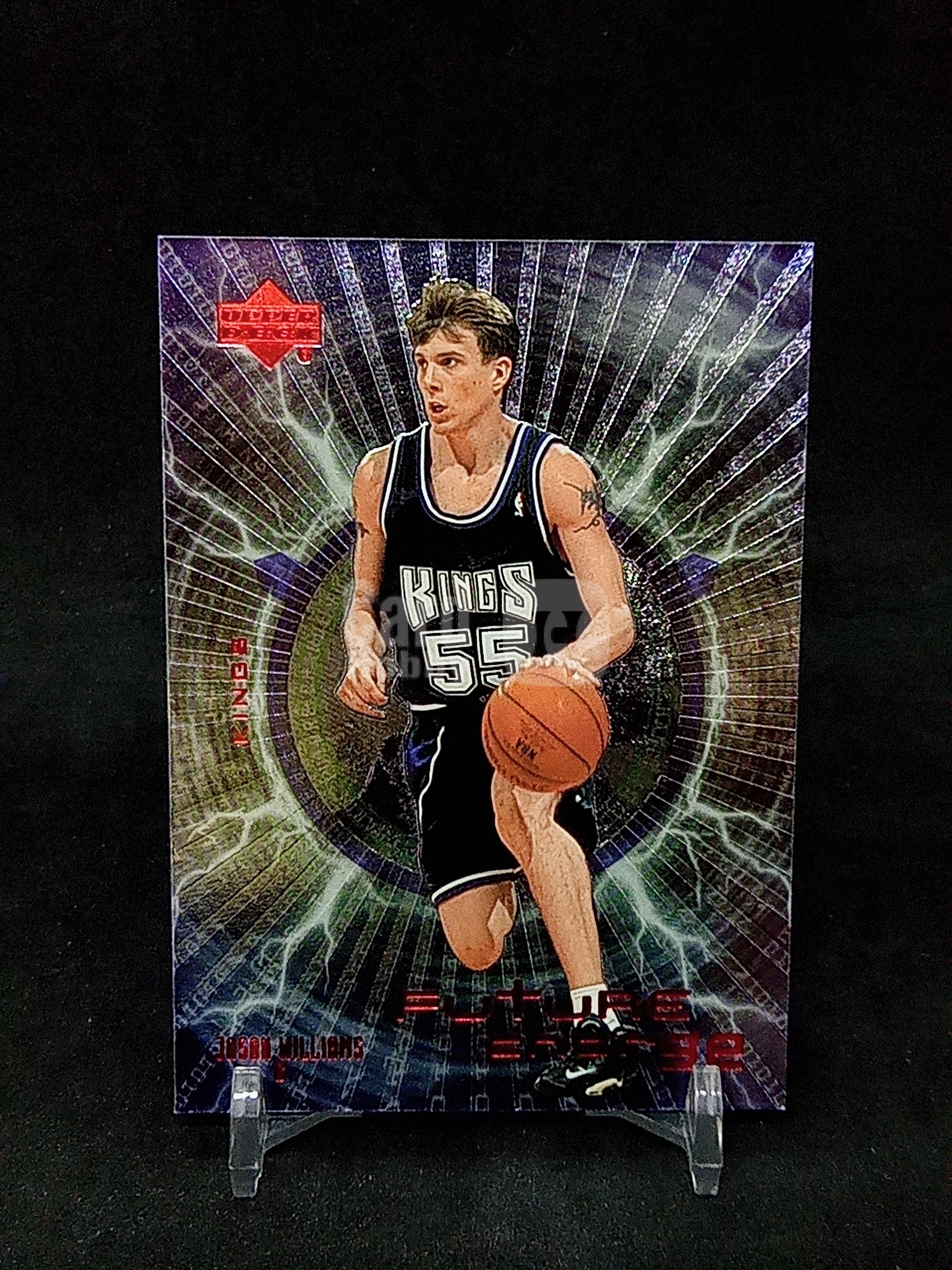 【DC拍卖】9.28HK `1999-00 Upper Deck #FC11 白巧克力杰森威廉姆斯 国王 Future Charge 电光镭射老特卡`