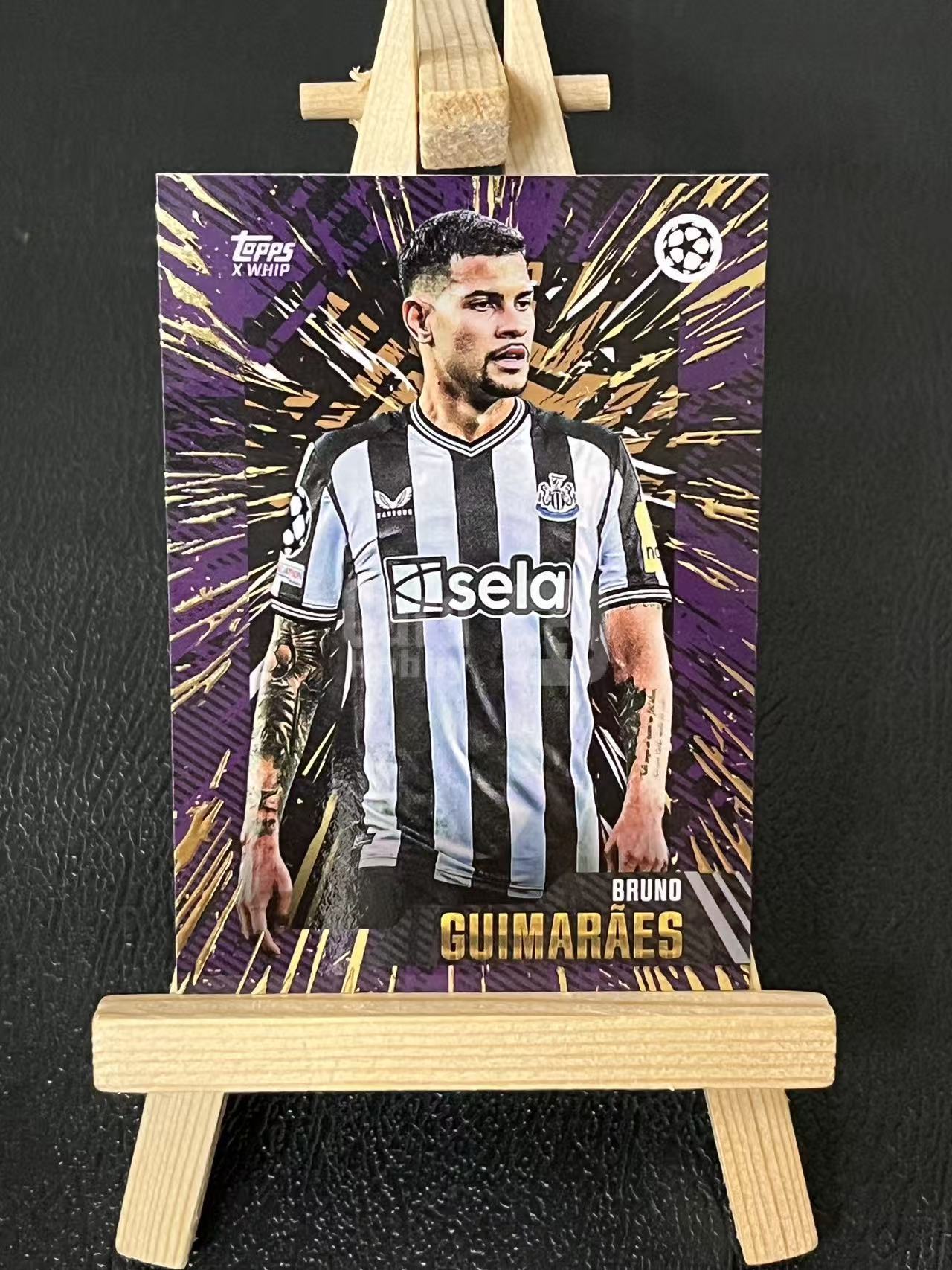 2023 Topps UEFA bruno guimaraes 吉马良斯 纽卡斯尔联 gold 欧冠 实卡精美 卡品如图 LA-1