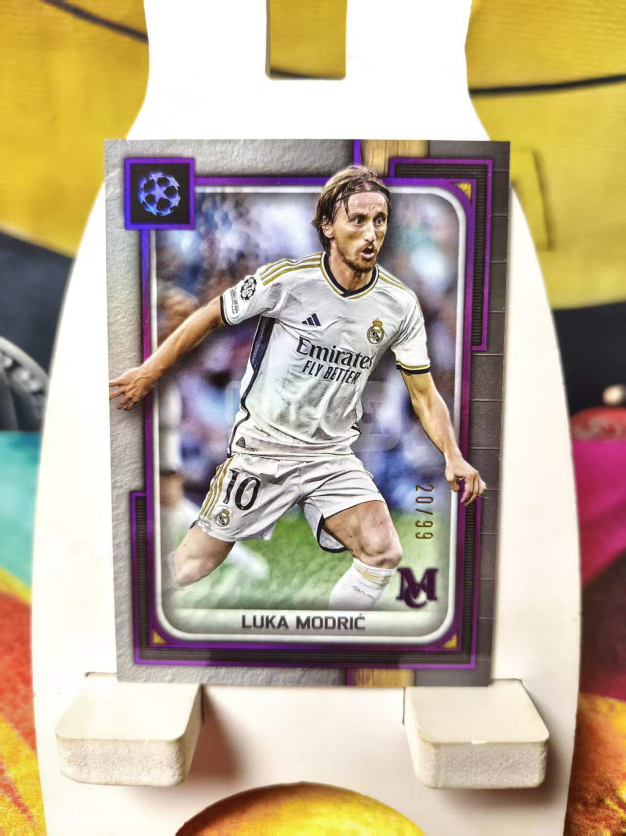 2024 topps mc 欧冠博物馆 克罗地亚 皇马 热刺 莫德里奇 魔笛 中场大师 modric 99编 紫折 收藏必备
