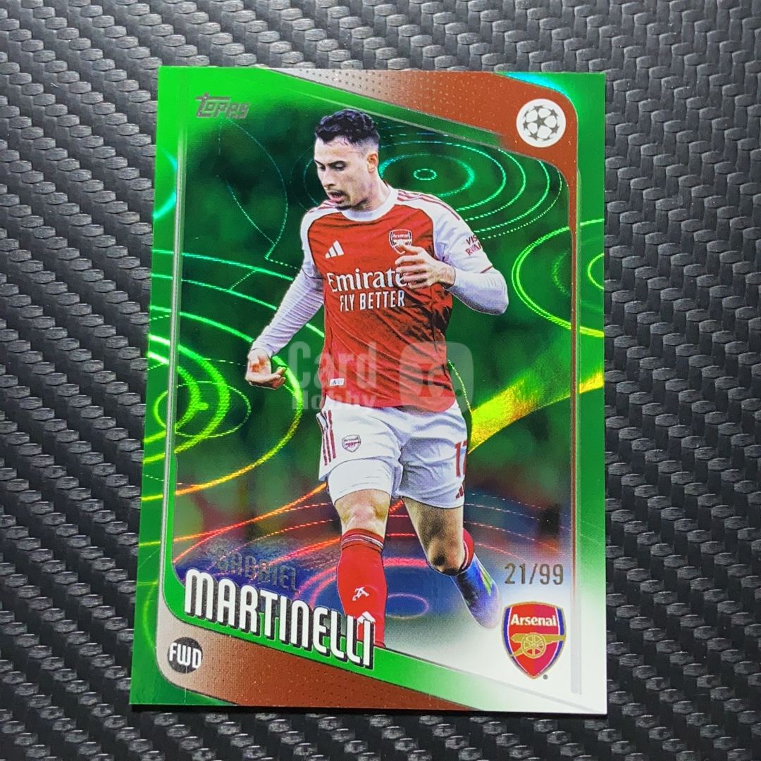 【小牛代拍】2026 Topps Gabriel Martinelli 欧冠 chrome 阿森纳 马丁内利 绿折 21/99编 卡品如图(archer)