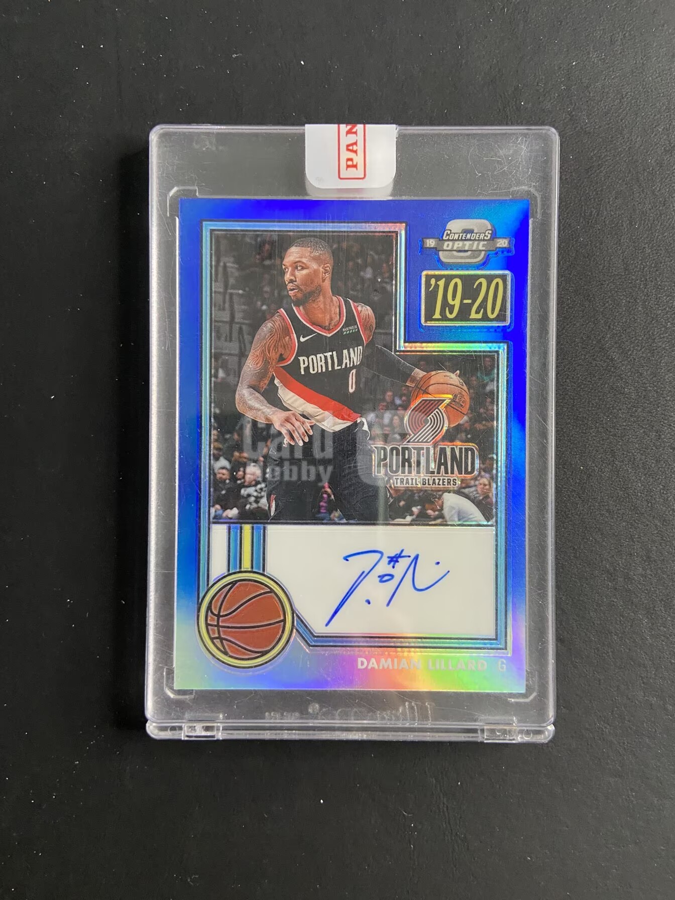 2019-20 Panini Contenders Optic Damian Lillard 【肥猫代卖】C05J 球票OP 开拓者 达米安 利拉德 签字 卡签 蓝折 折射 20编 原封砖 收藏必备