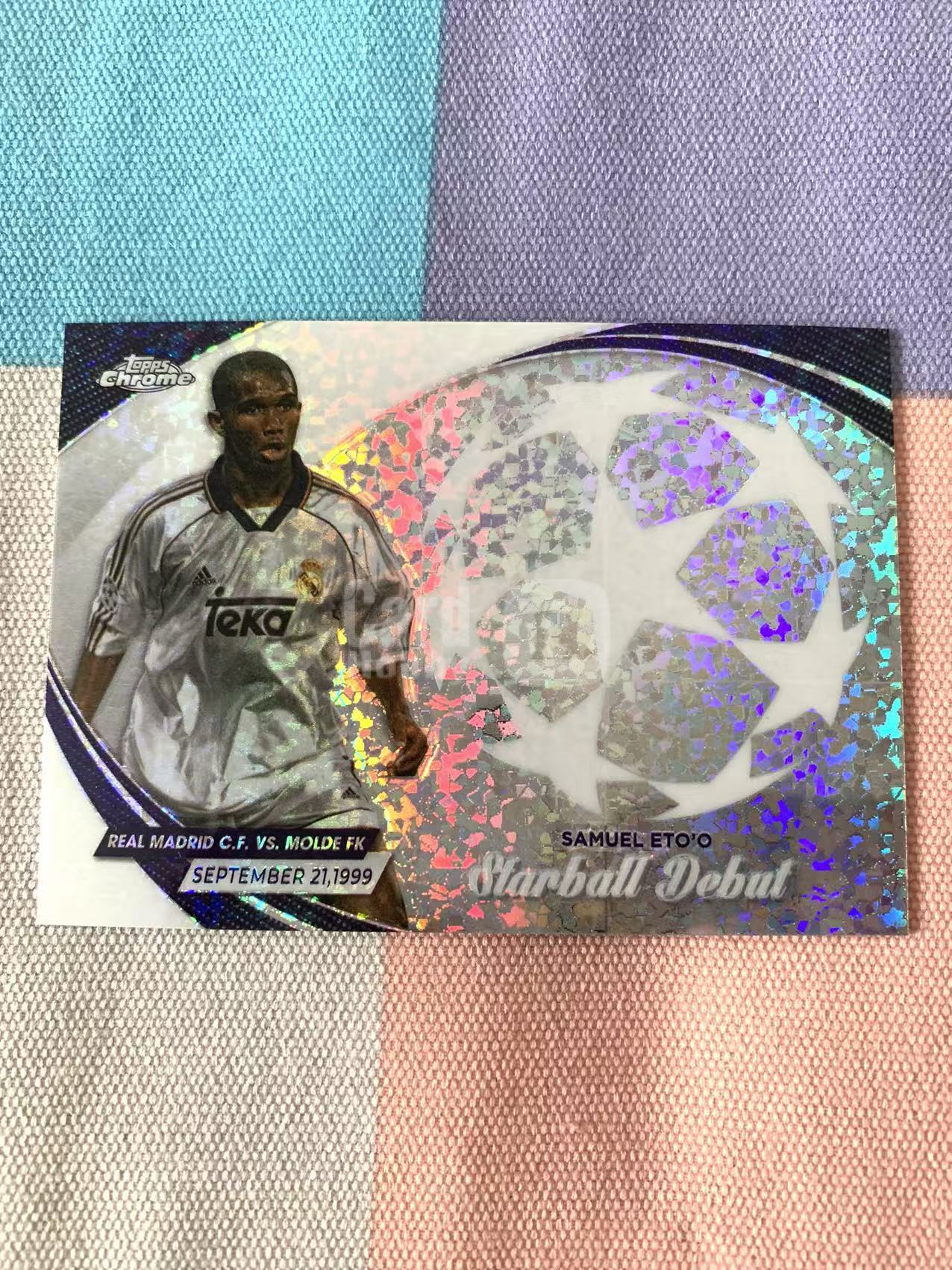 2025 Topps Chrome samuel eto o 萨穆埃尔 埃托奥 皇家马德里 Starball Debut 首秀特卡 银碎冰折 卡品如图 雯雯