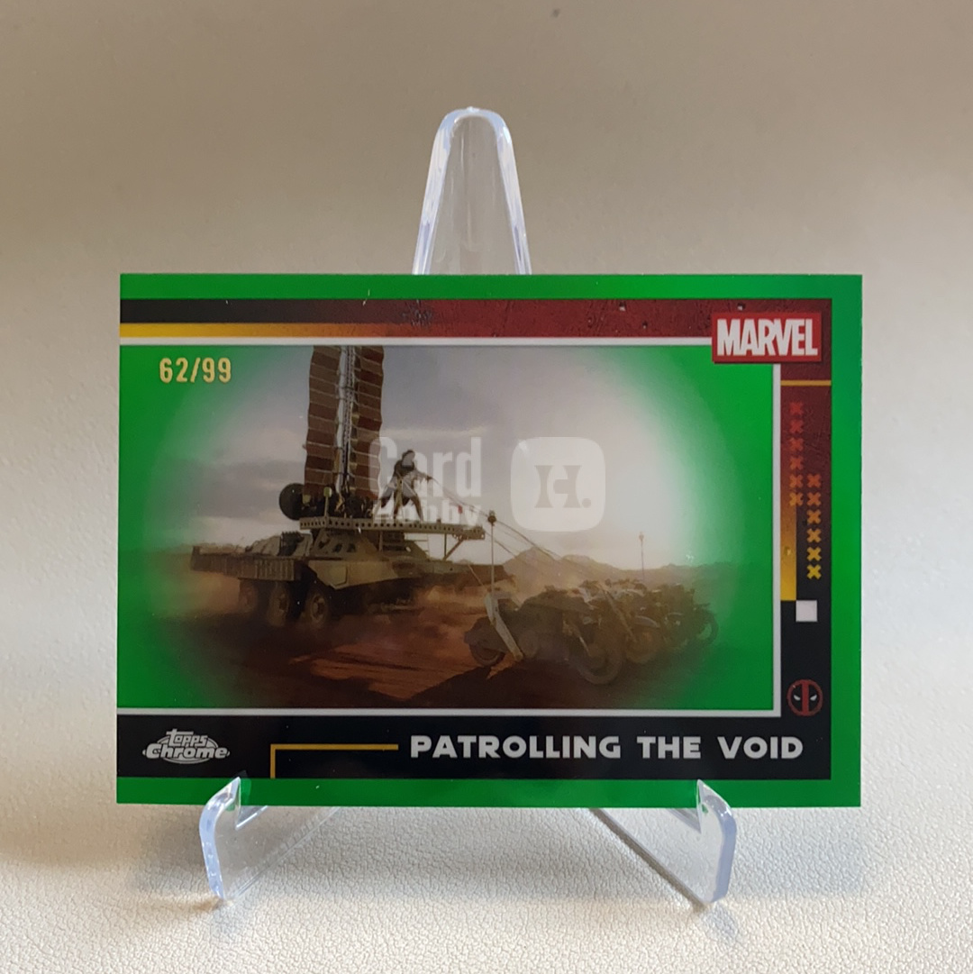 2025 Topps Deadpool Hobby Box Marvel 漫威 死侍与金刚狼 特卡 绿折 折射 多元宇宙剧情 虚空巡逻 62/99编 PATROLLING 品相如图 凑套必备 wong