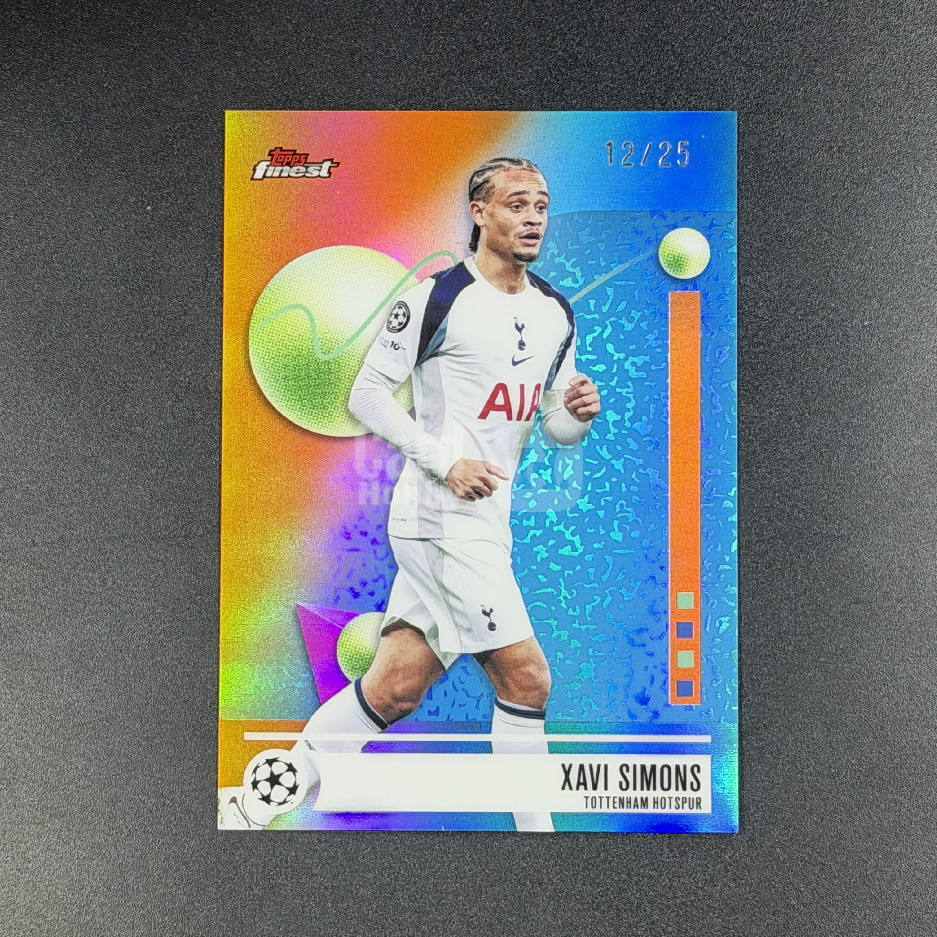 【浩冉拍卖】2026 Topps Finest 足球欧冠 Xavi Simons 哈维 西蒙斯 12/25编 橙折 低编 一级 热刺 #海豹#