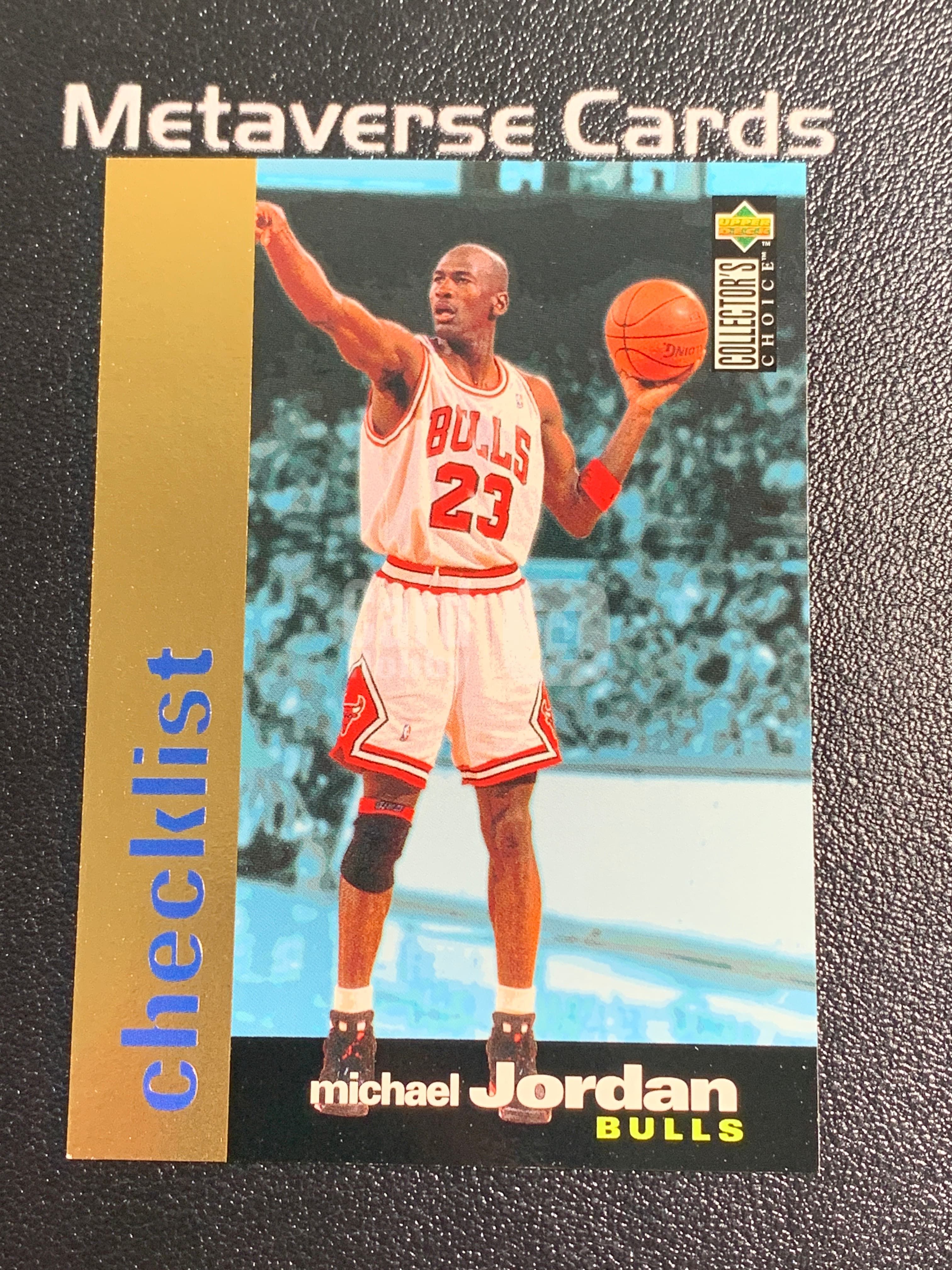 【元宇宙拍卖】张张总219：1996 Upper Deck Collectors Choice Michael Jordan 公牛 迈克尔 乔丹 飞人 篮球之神 Checklist 特卡 经典老卡 瑕疵如图 收藏必备