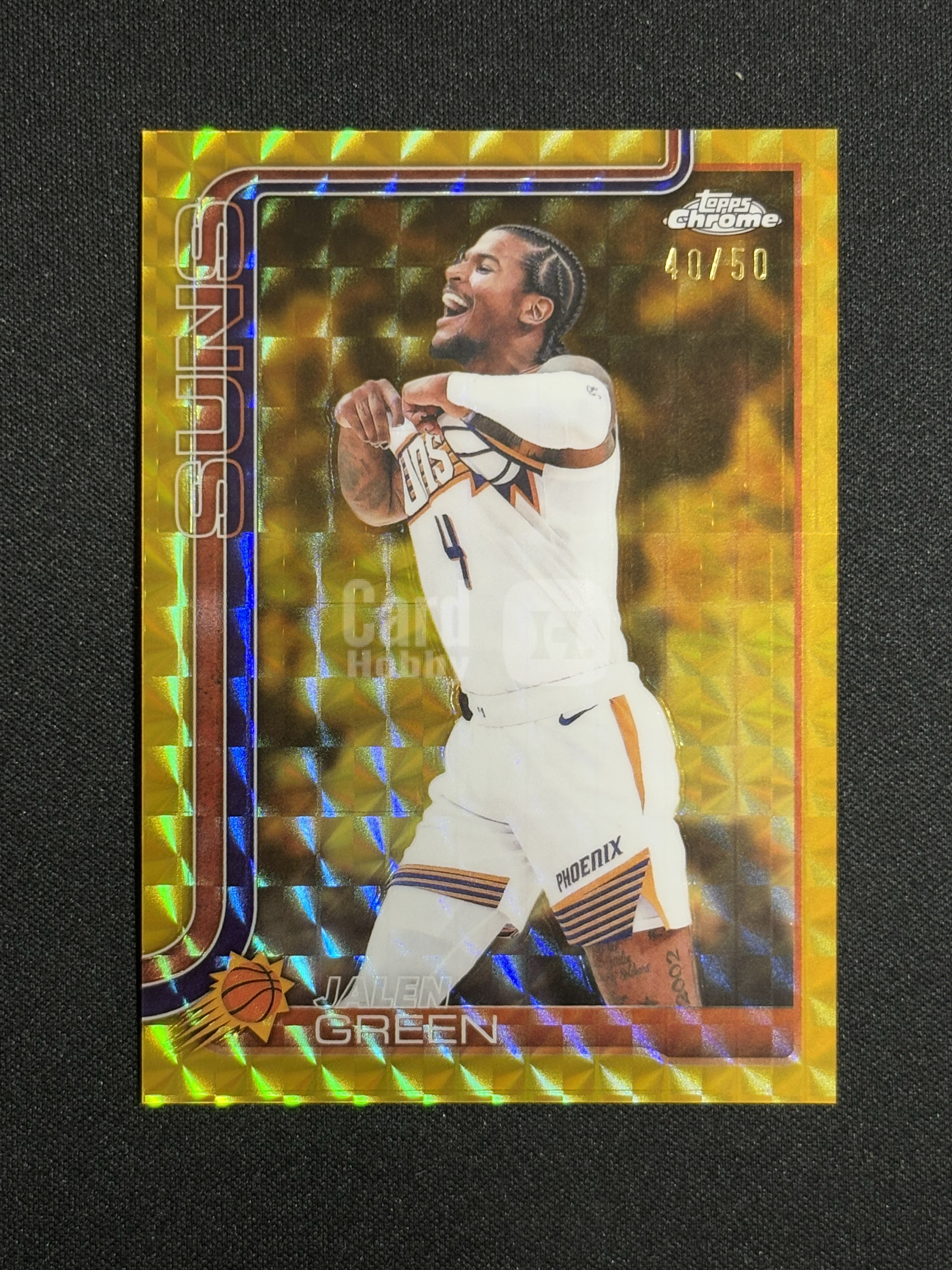 2025-26 Topps Chrome Updates Jalen Green 杰伦 格林 太阳 金几何折 /50编 瑕疵如图 - boke
