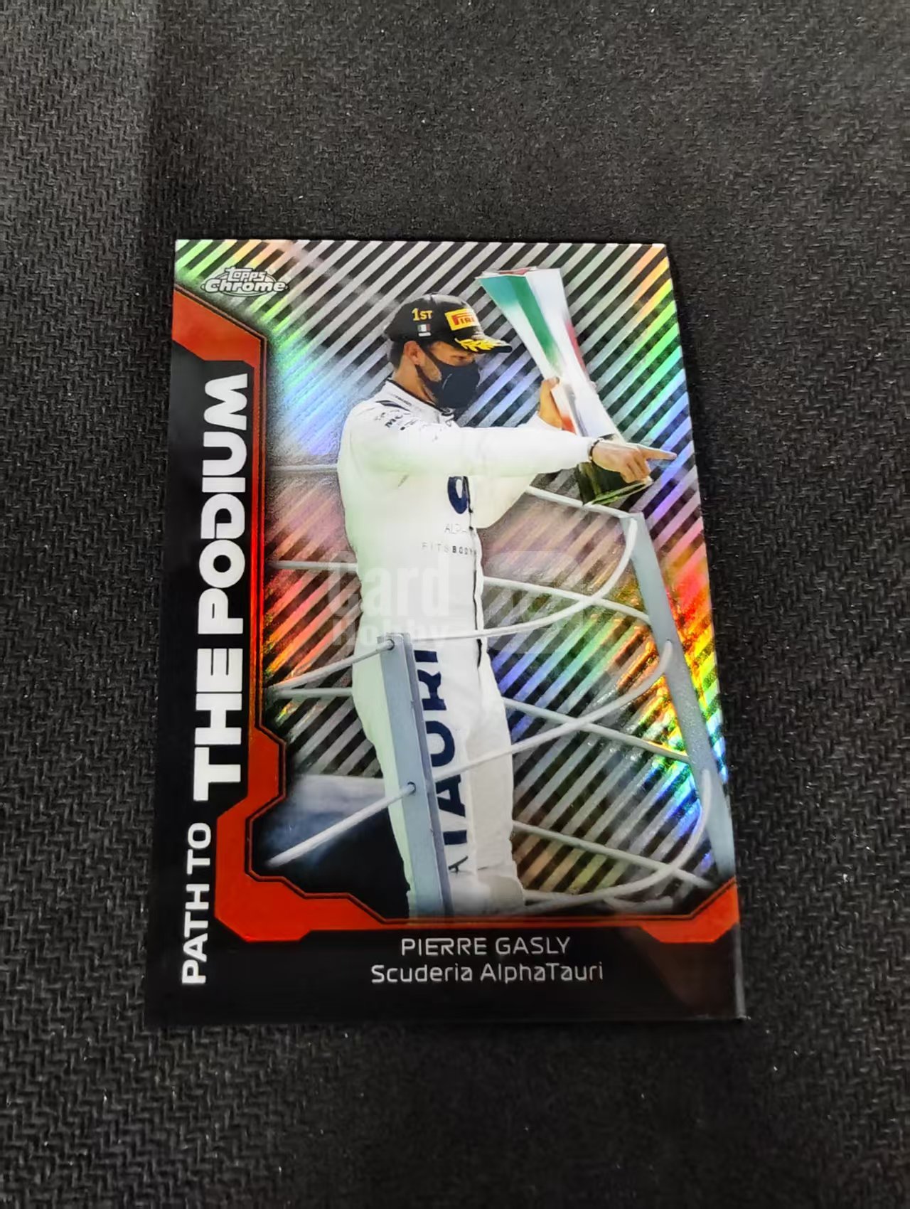 2021 TOPPS F1 CHROME Pierre Gasly F1 皮埃尔 加斯利 银折 the podium特卡 边角瑕疵 #PG