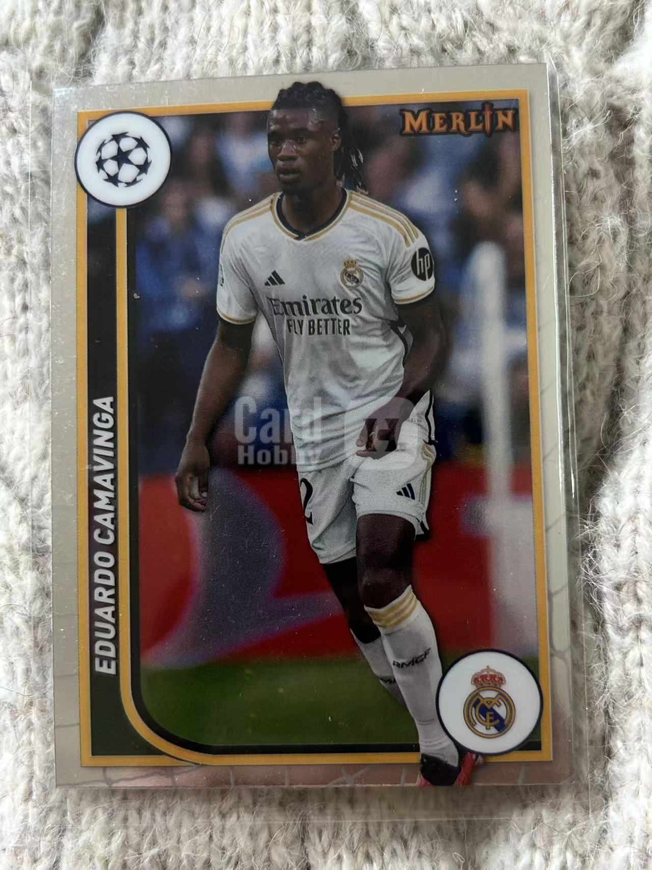 2024 Topps Merlin 梅林 Eduardo Camavinga 爱德华多・卡马文加 - 皇马全能中场,身体素质炸裂,能守能攻,跑动覆盖大,欧冠夺冠功臣,梅林热门球星卡,凑套必备
