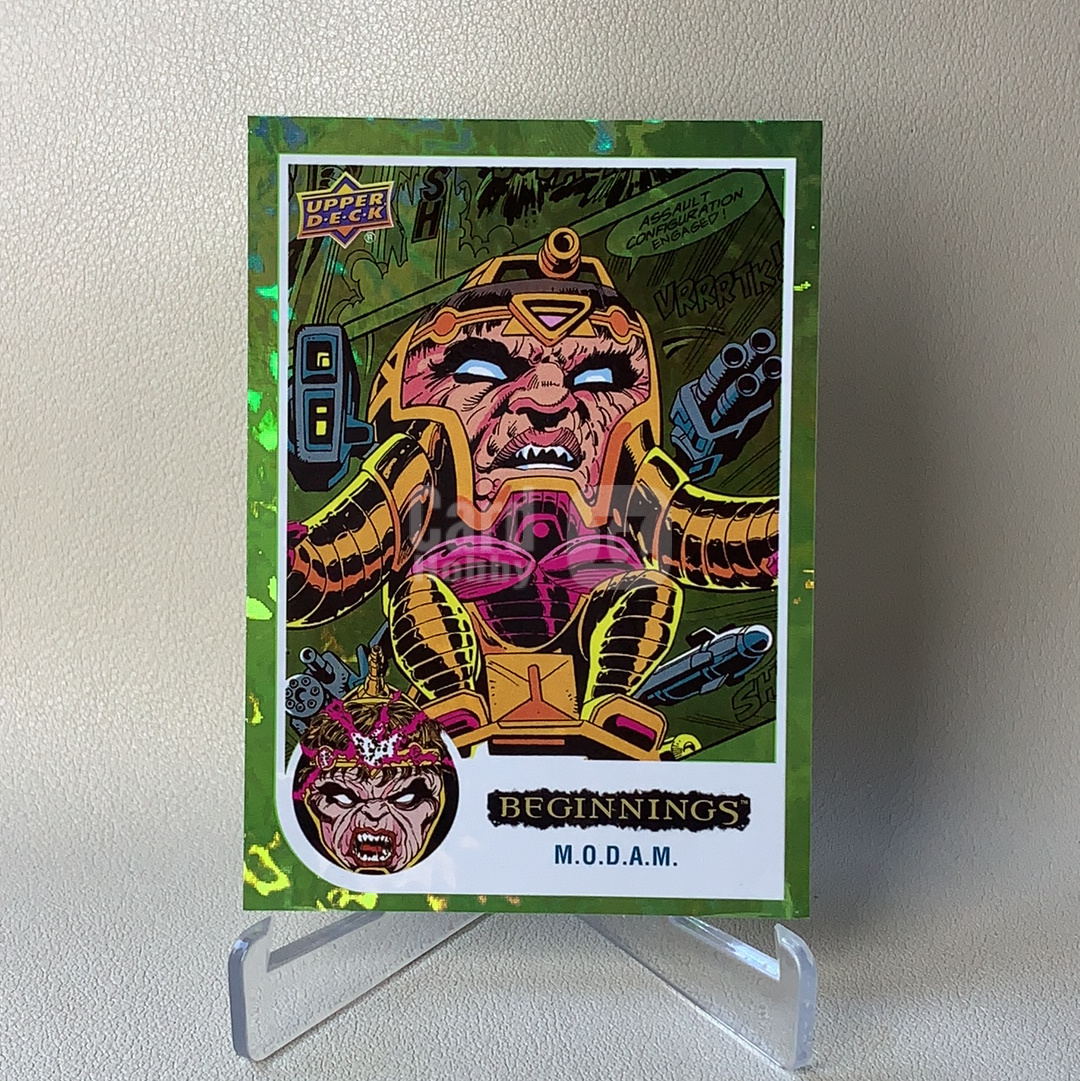 【弈卡代拍】2023 Marvel Upper Deck 漫威 Beginnings 开端2 11/61编 M.O.D.A.M. 莫达姆 绿彩虹折 绿折 折射 低编 品相如图 凑套必备 赵总