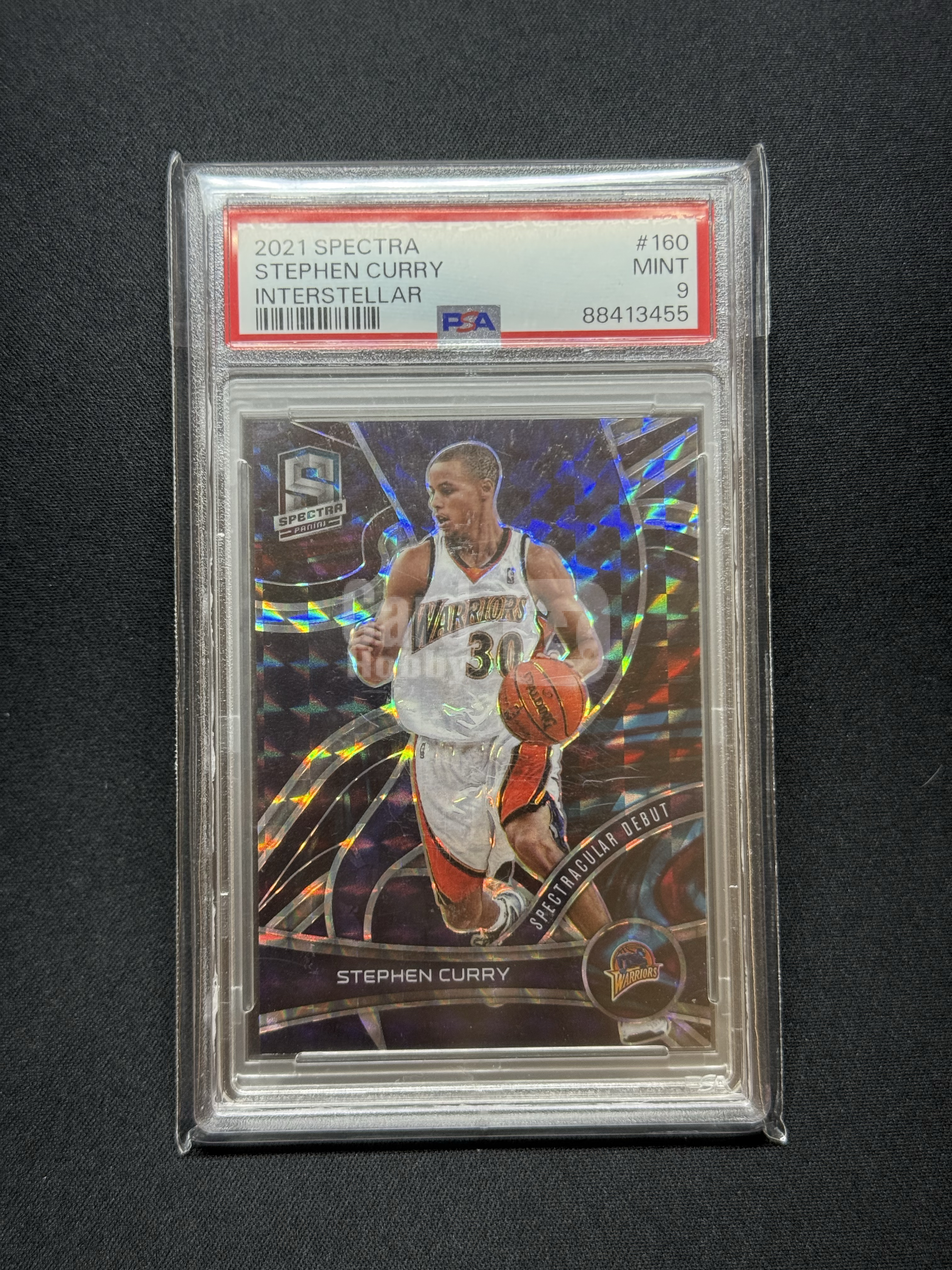 2021-22 Panini Spectra Stephen Curry 【小贝代拍】光谱 勇士 小学生 斯蒂芬 库里 DEBUT首秀特卡 新秀赛季选图 /49编 折射 PSA 9分 H FY
