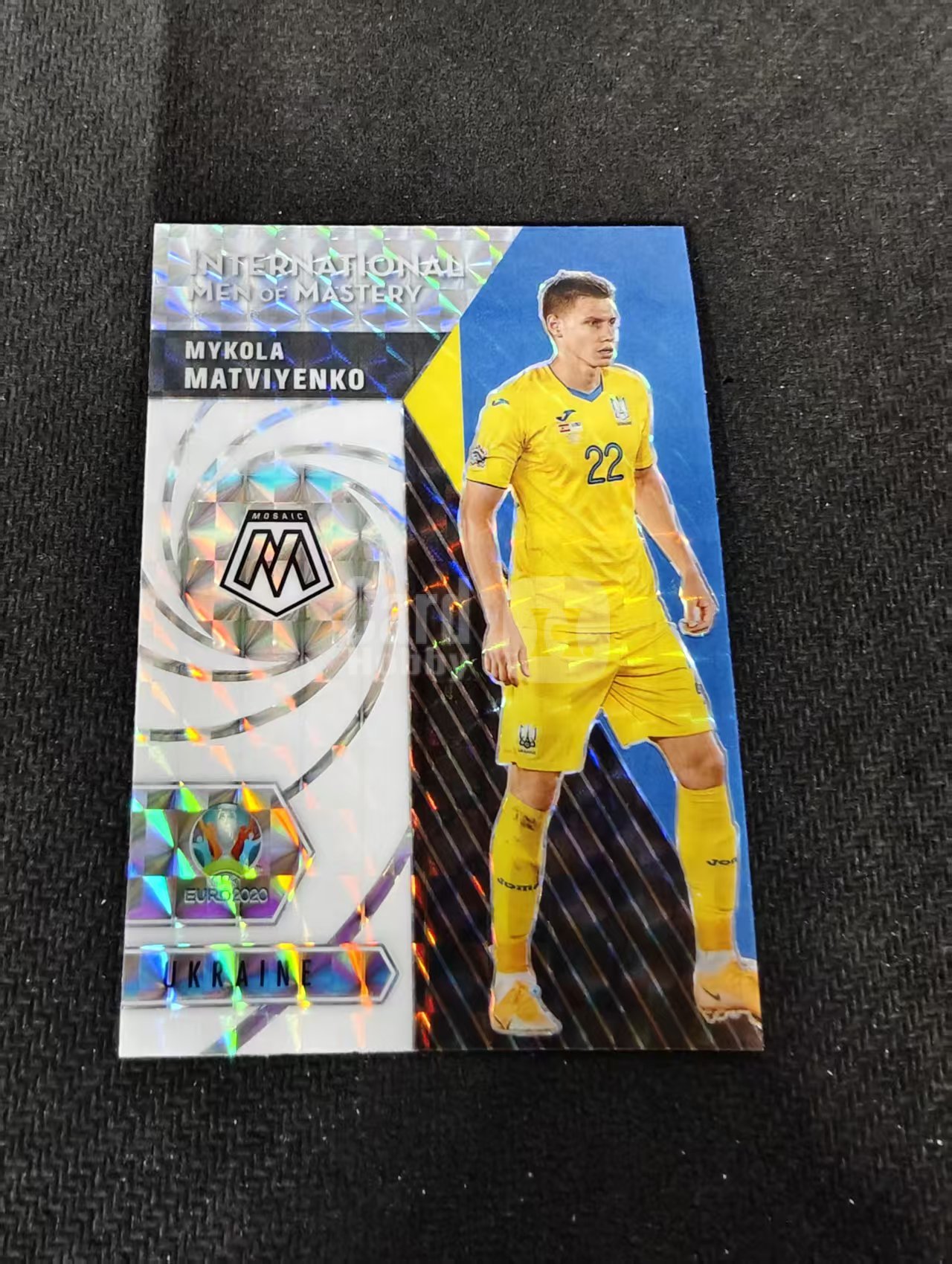 【可合并，不累计】 2021 Panini Mosaic Mykola Matviyenko 马赛克 欧洲杯 马特维恩 乌克兰 特卡 欧洲杯 马赛克折 划痕 边角瑕疵 #23