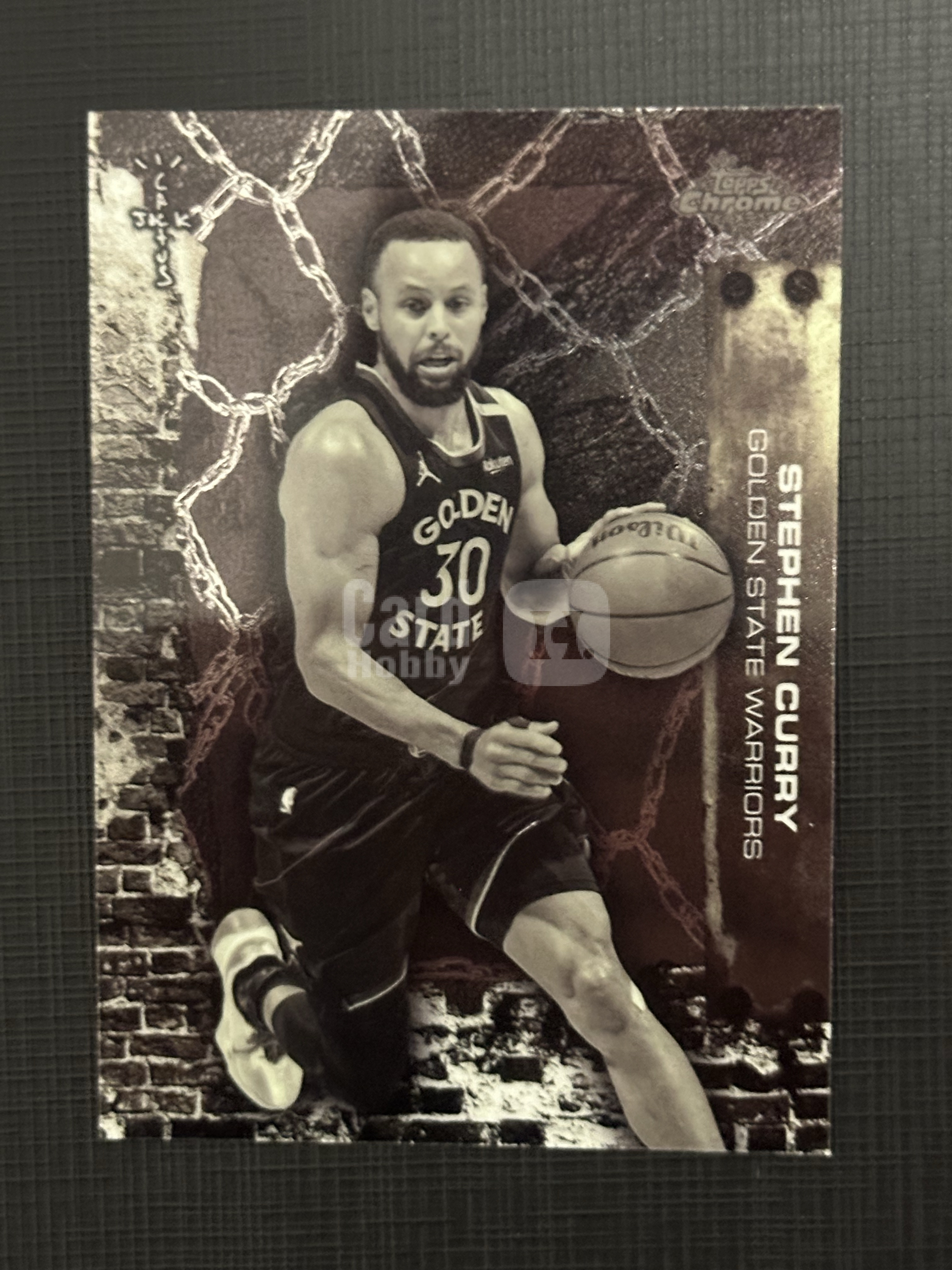 2026 Topps Chrome Stephen Curry 斯蒂芬 库里 蟑螂盒 仙人掌 Cactus Jack 联名 元年 base卡品瑕疵如图
