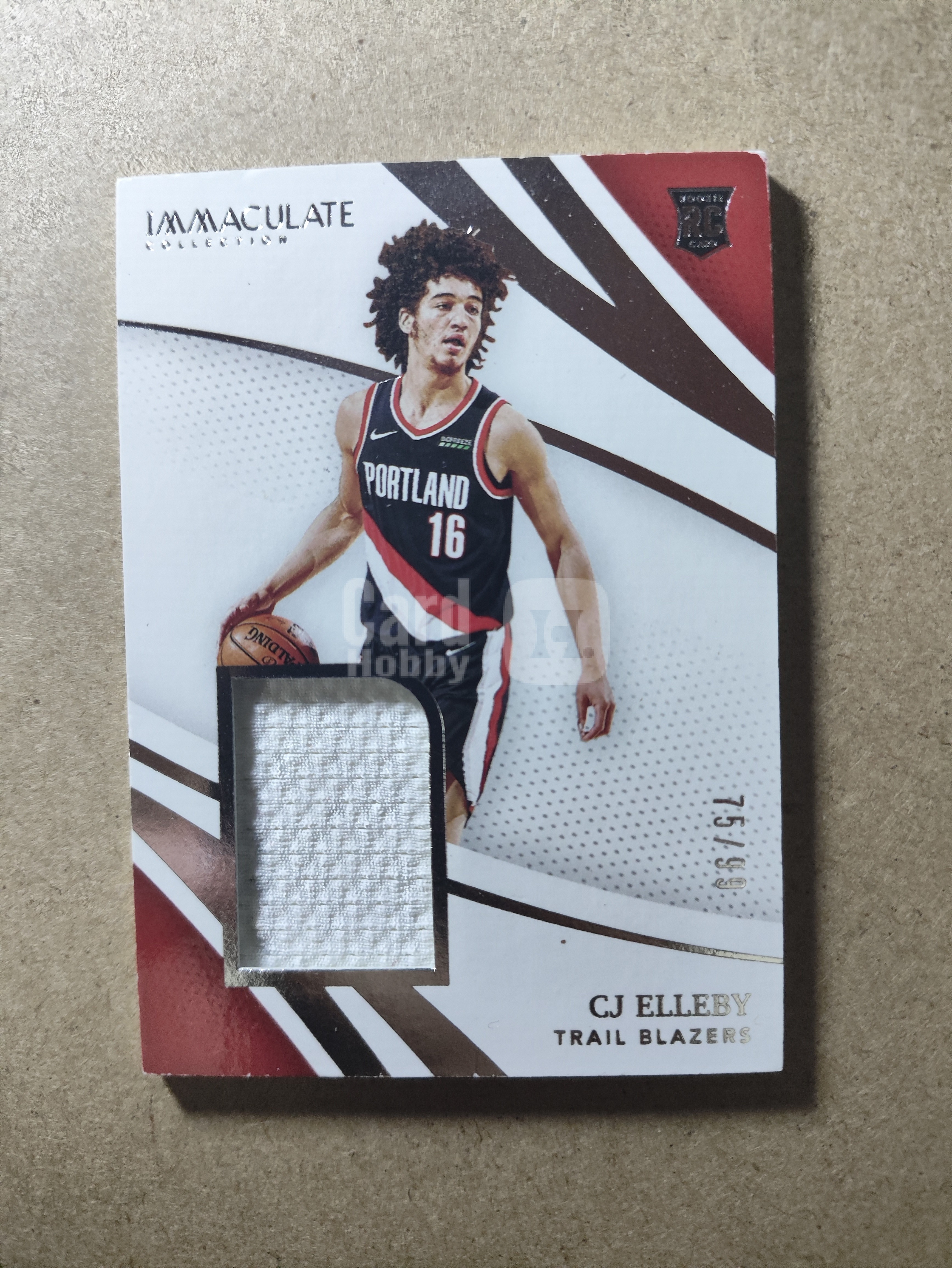 2020-21 Panini Immaculate CJ Elleby RC 波特兰开拓者 cj 埃勒比 RC 新秀 球衣 物料切割 99编 爱咪咪 卡品瑕疵如图 收藏必备