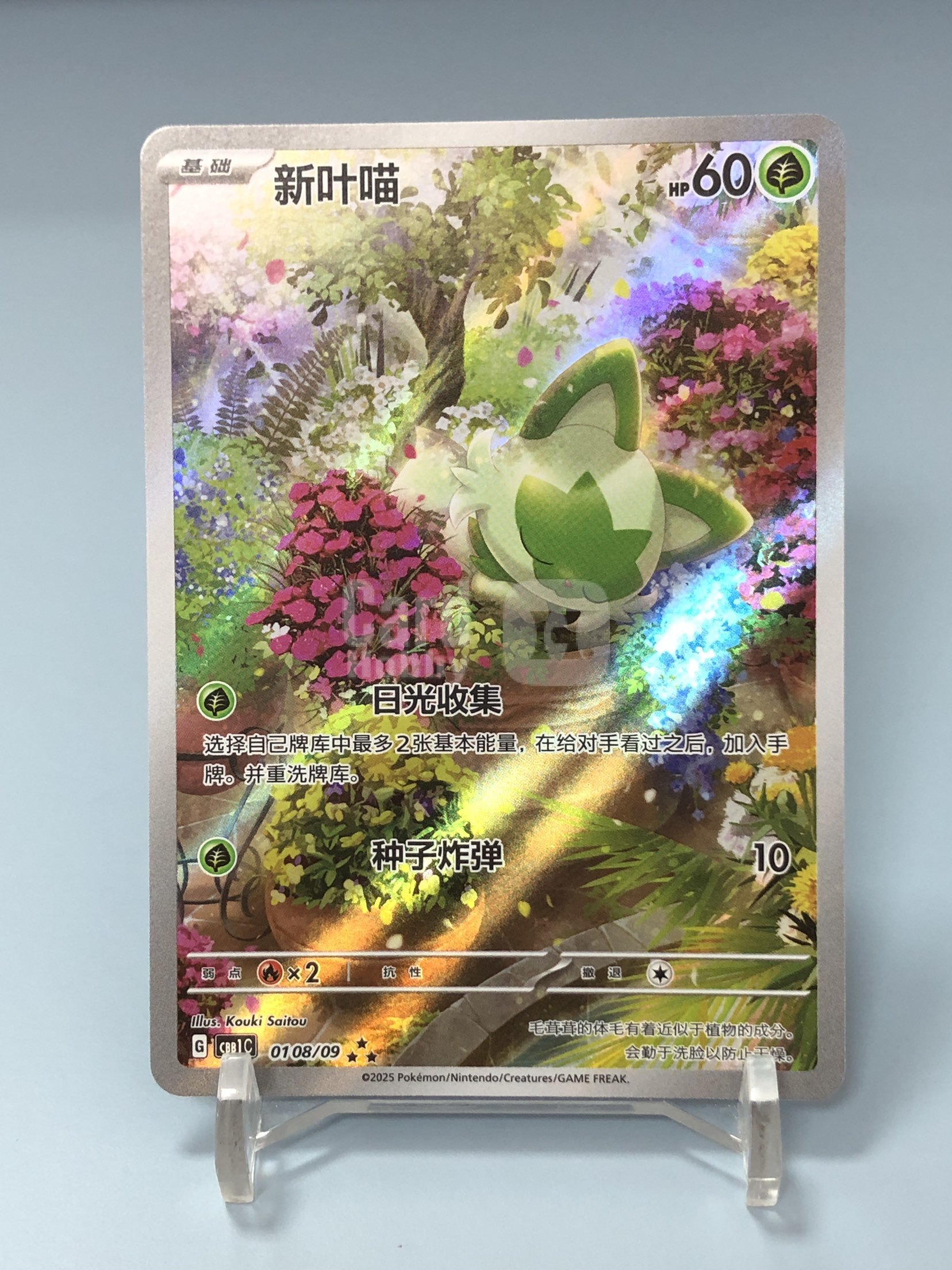 【浩行拍卖 截标预付82%】2025 Pokemon TCG PTCG 宝可梦 简中 新叶喵 CBB1C 01 08/09 三星 闪卡 全图闪 微瑕 默认打牌品 专收必备 13「乐桢184叁」0809様