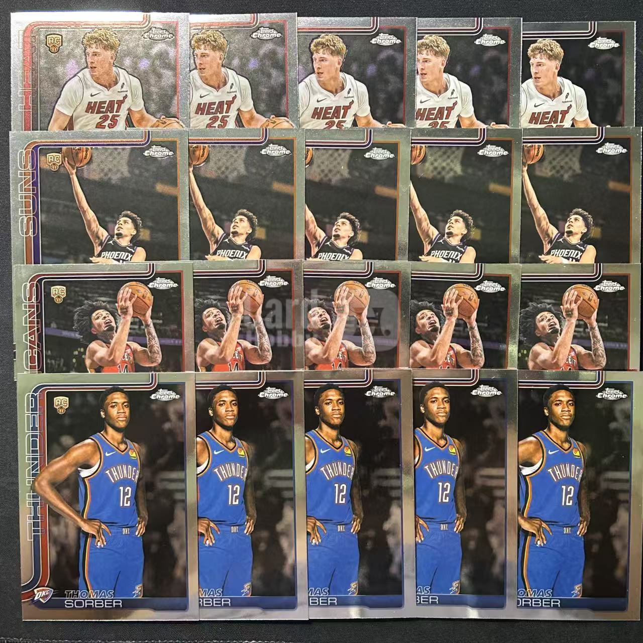 【阿泽代卖】2025-26 Topps Chrome Update Tcu 新秀 RC 亚库乔尼斯 科比布雷亚 皮维 托马斯索博 等 正base 20张lot 选图巨帅 细节如图